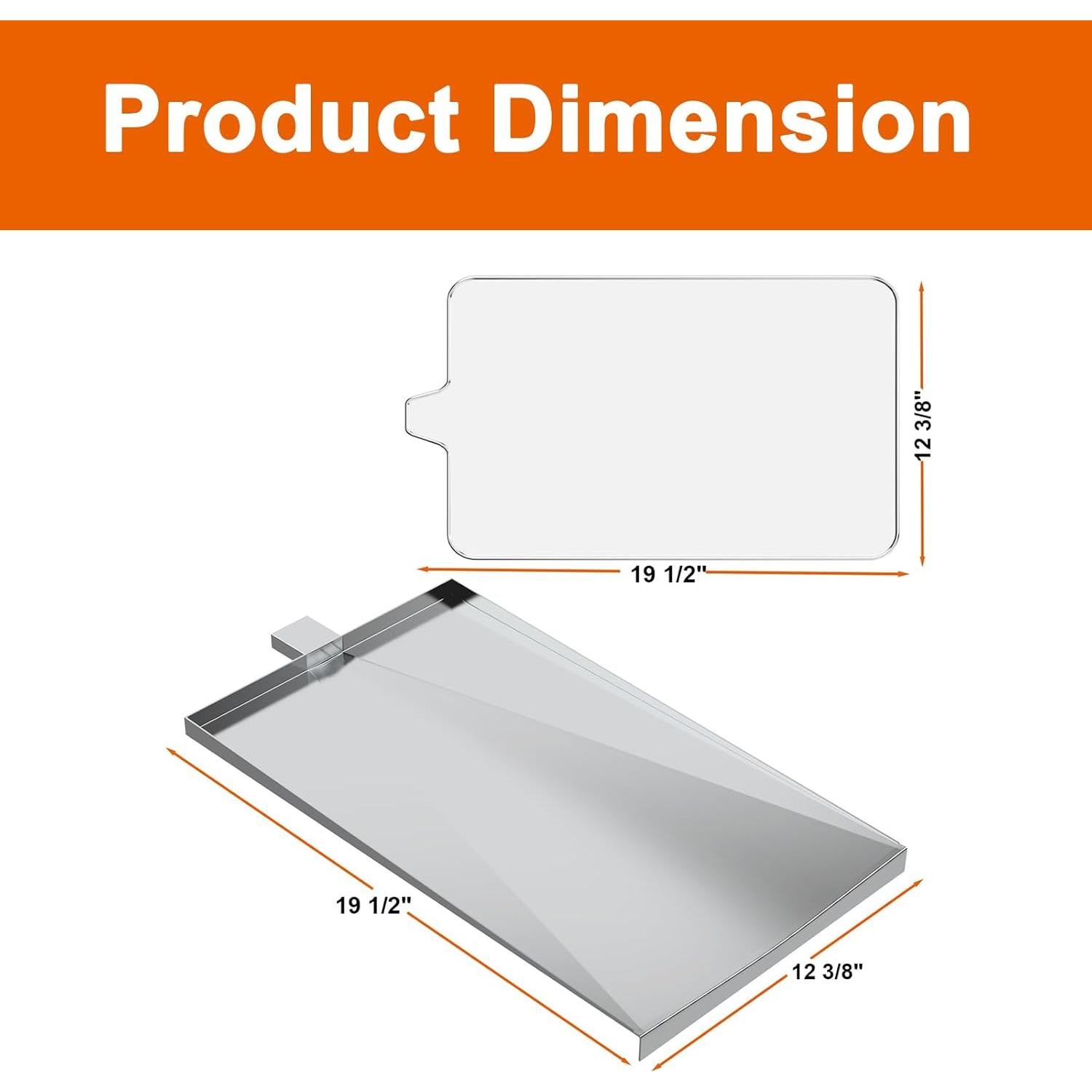 Bandeja de Goteo Traeger SUB025 de Acero Inoxidable 47x30.5cm