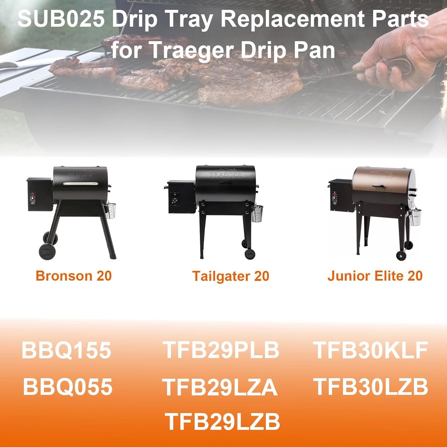 Bandeja de Goteo Traeger SUB025 de Acero Inoxidable 47x30.5cm