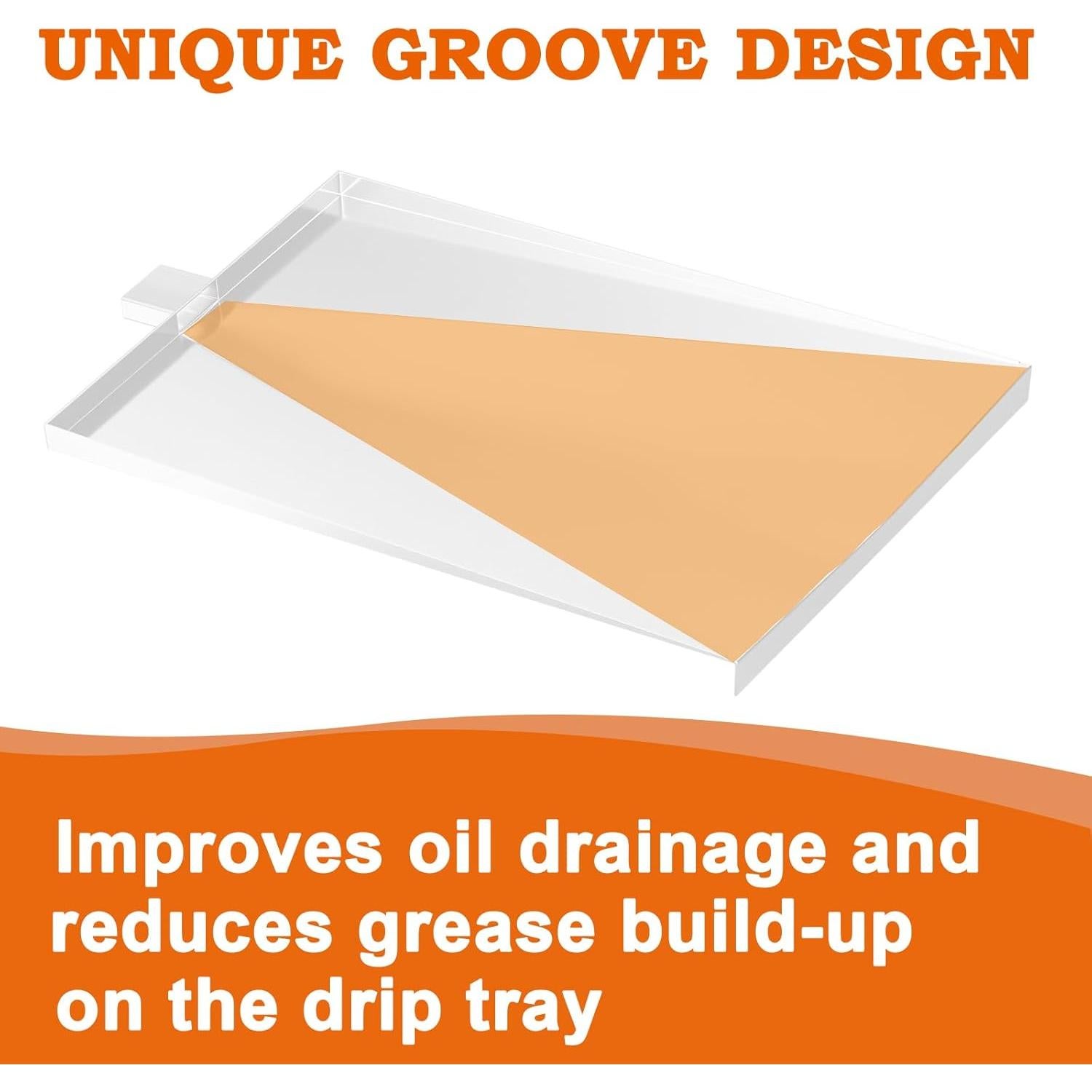 Bandeja de Goteo Traeger SUB025 de Acero Inoxidable 47x30.5cm