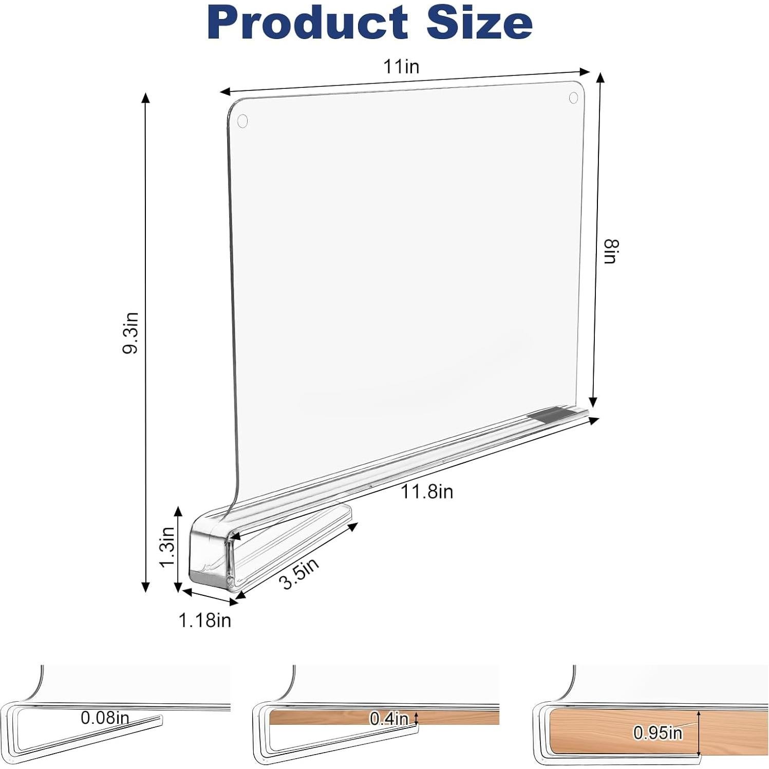6 Divisores de Estante de Acrílico ZCROMX para Closet