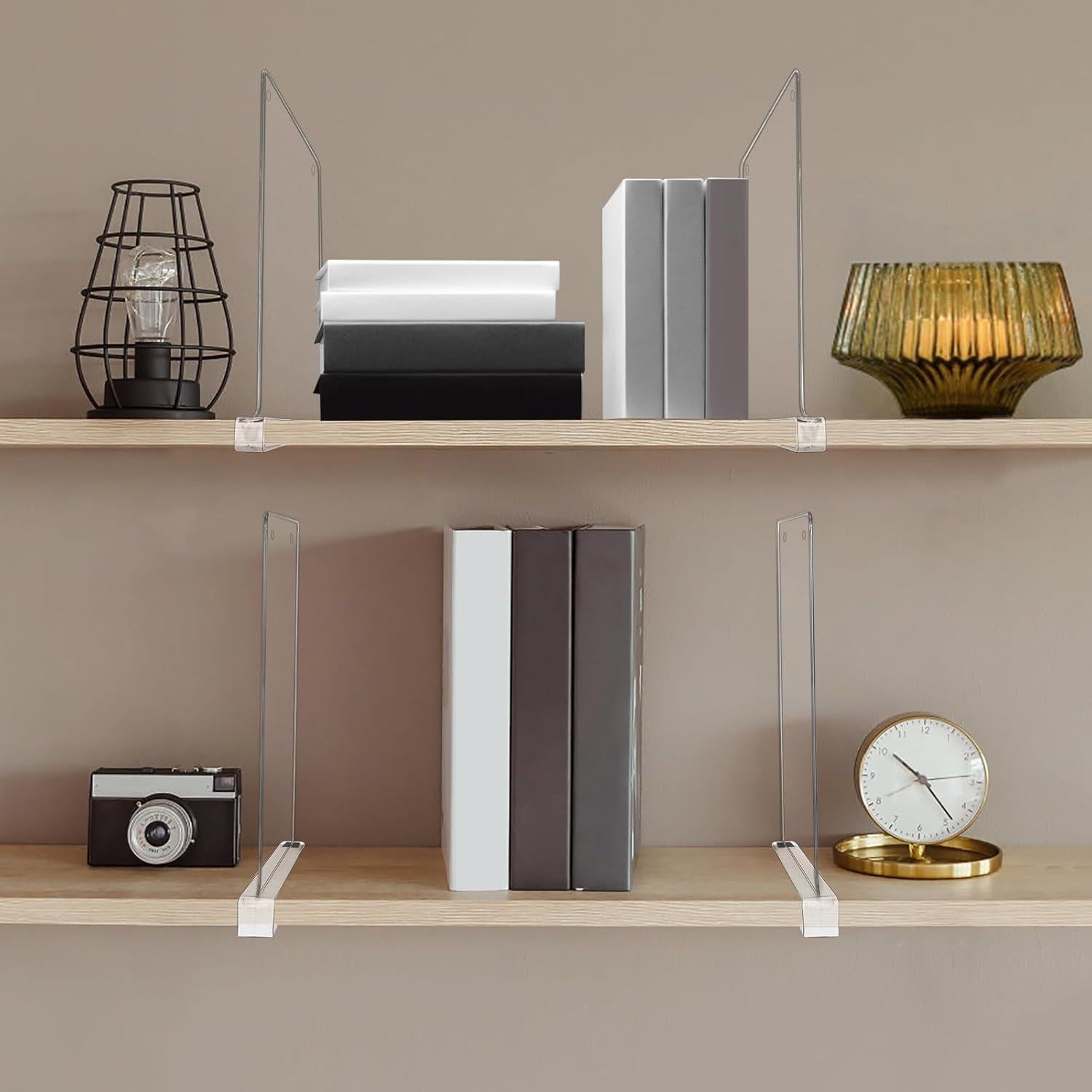 6 Divisores de Estante de Acrílico ZCROMX para Closet