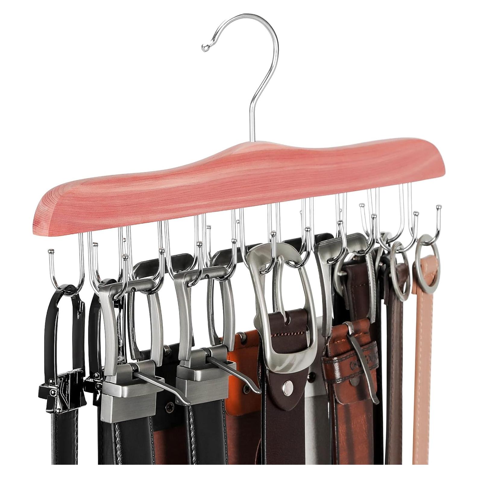 Perchero de Madera de Cedro TOPIA HANGER con 20 Ganchos Rotativos