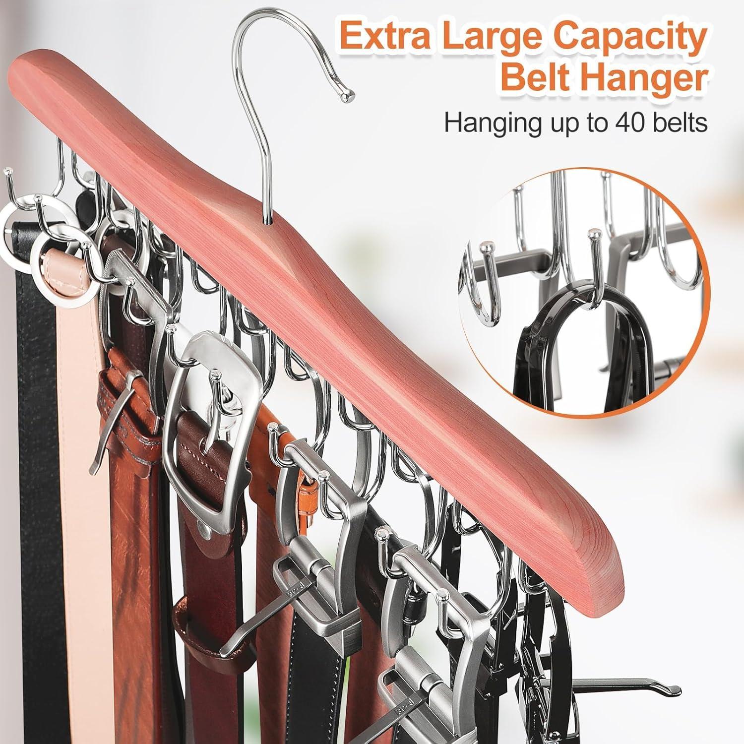 Perchero de Madera de Cedro TOPIA HANGER con 20 Ganchos Rotativos