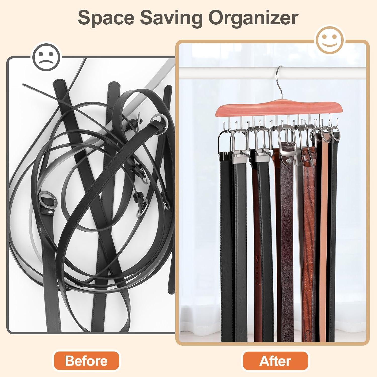 Perchero de Madera de Cedro TOPIA HANGER con 20 Ganchos Rotativos