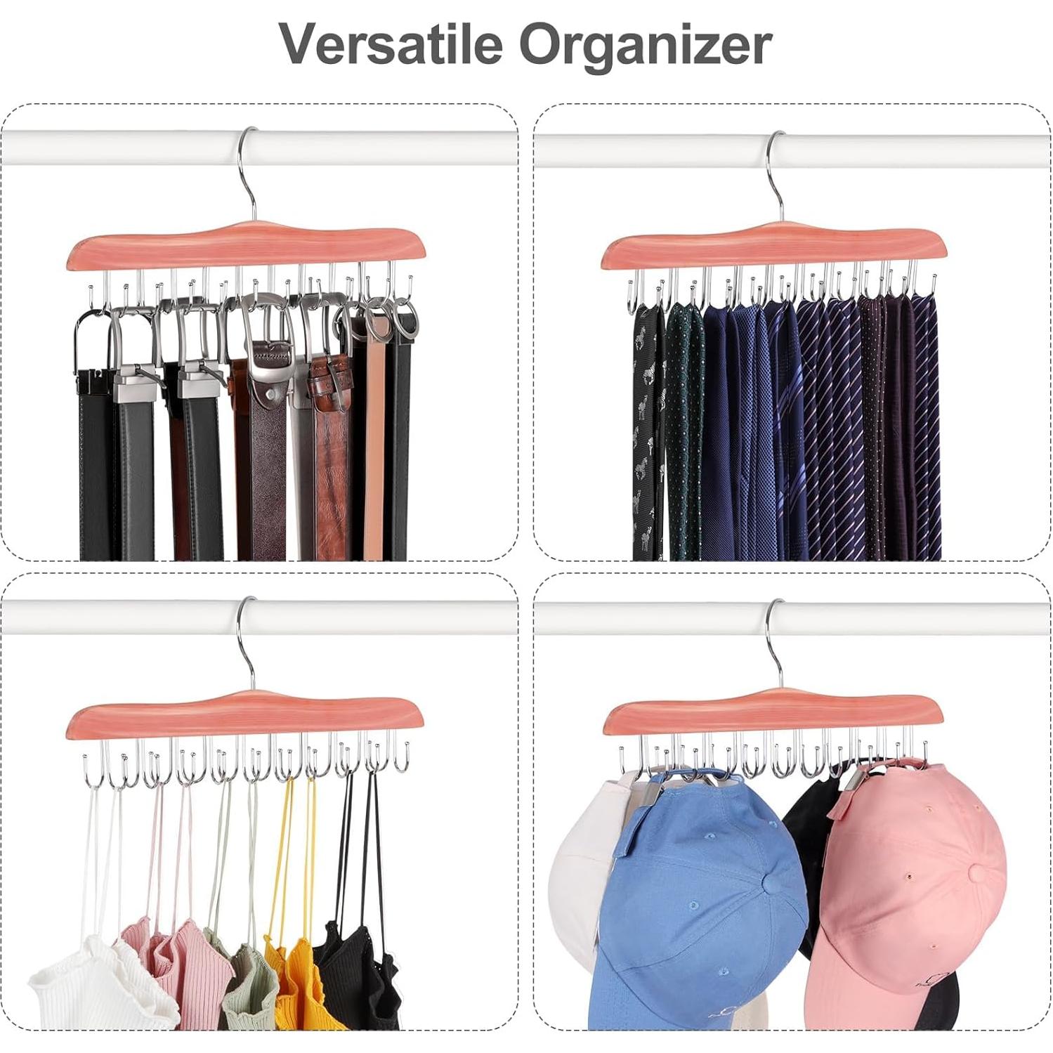 Perchero de Madera de Cedro TOPIA HANGER con 20 Ganchos Rotativos