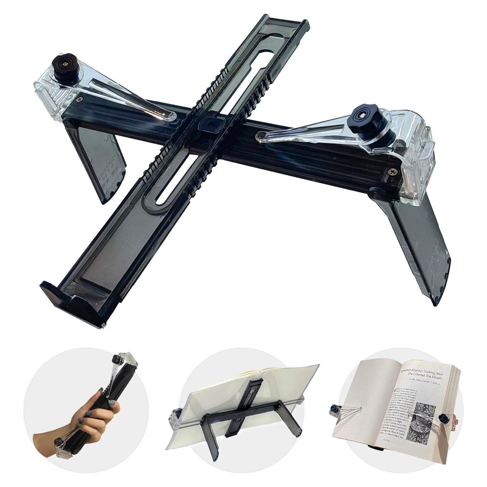 Soporte de Libro Ajustable PAZIS con Estuche Negro 24.1x4.6cm