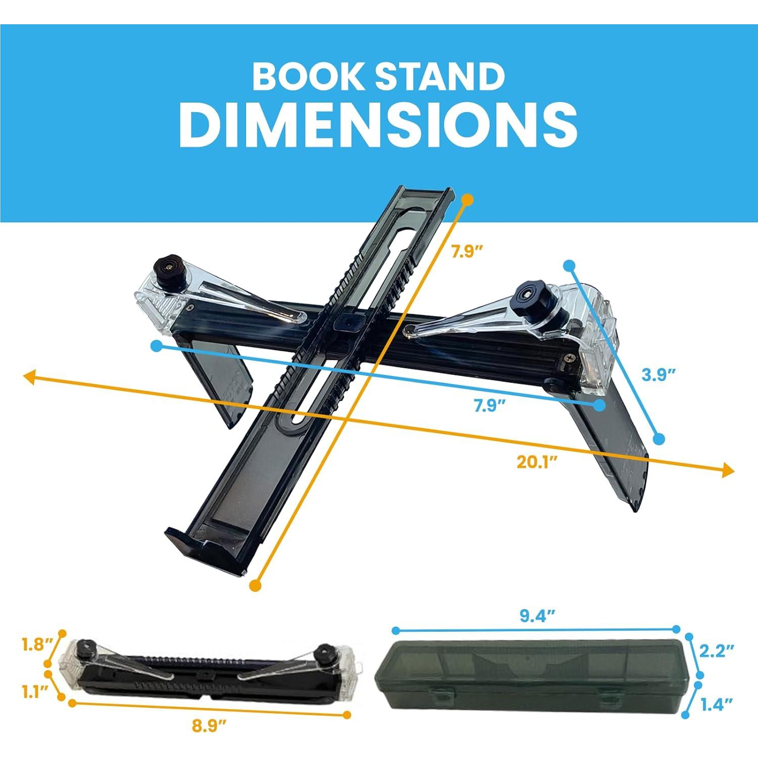Soporte de Libro Ajustable PAZIS con Estuche Negro 24.1x4.6cm