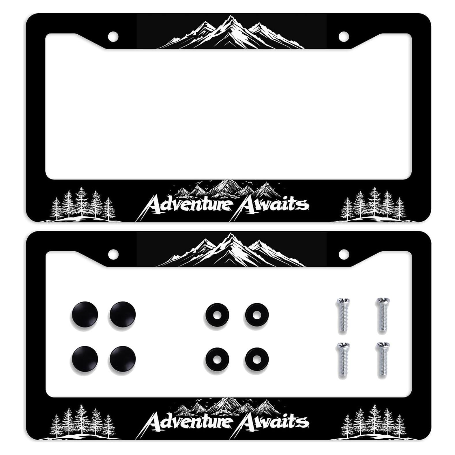 Marco de Placa de Licencia TIAOZP Acero Inoxidable 2 Pzas