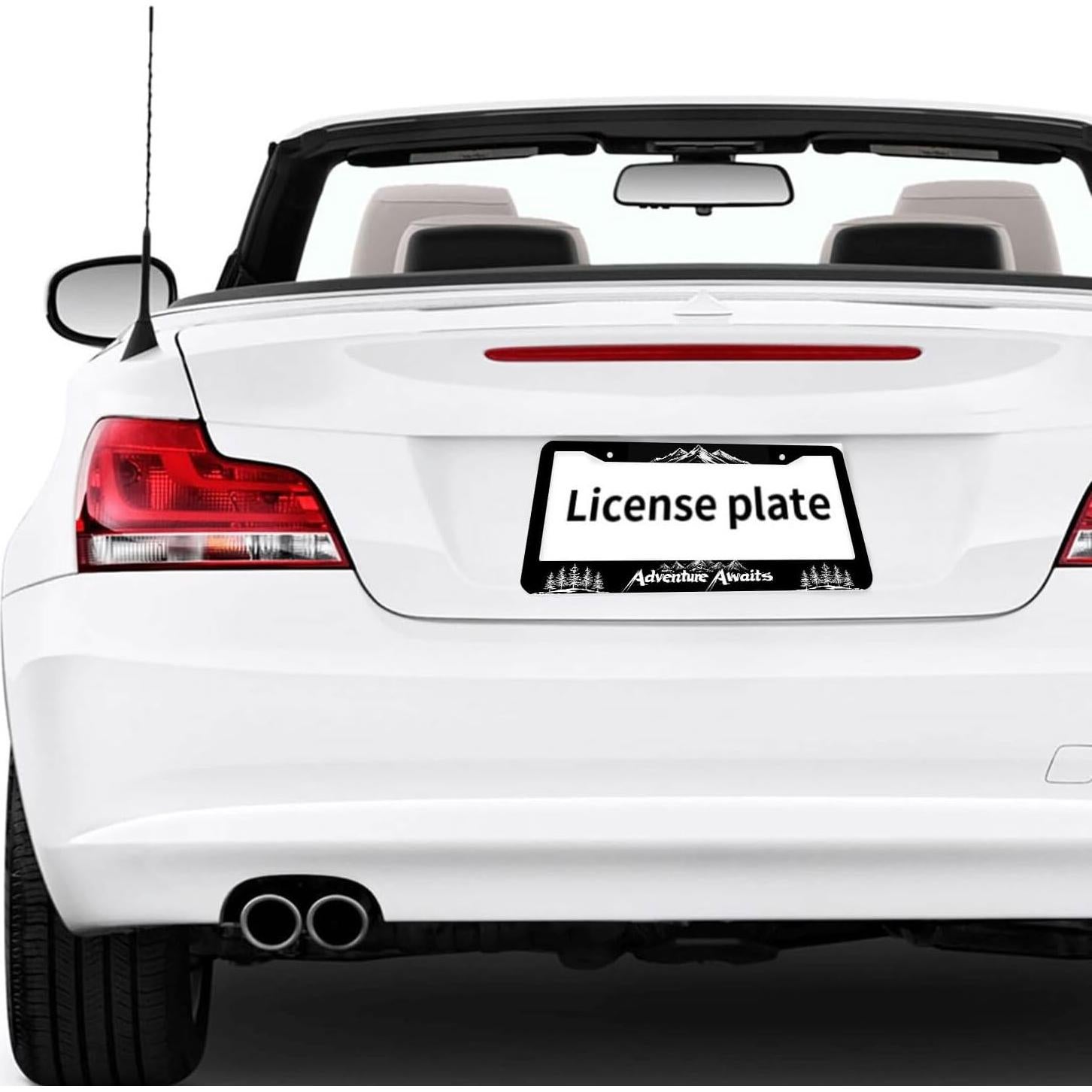 Marco de Placa de Licencia TIAOZP Acero Inoxidable 2 Pzas