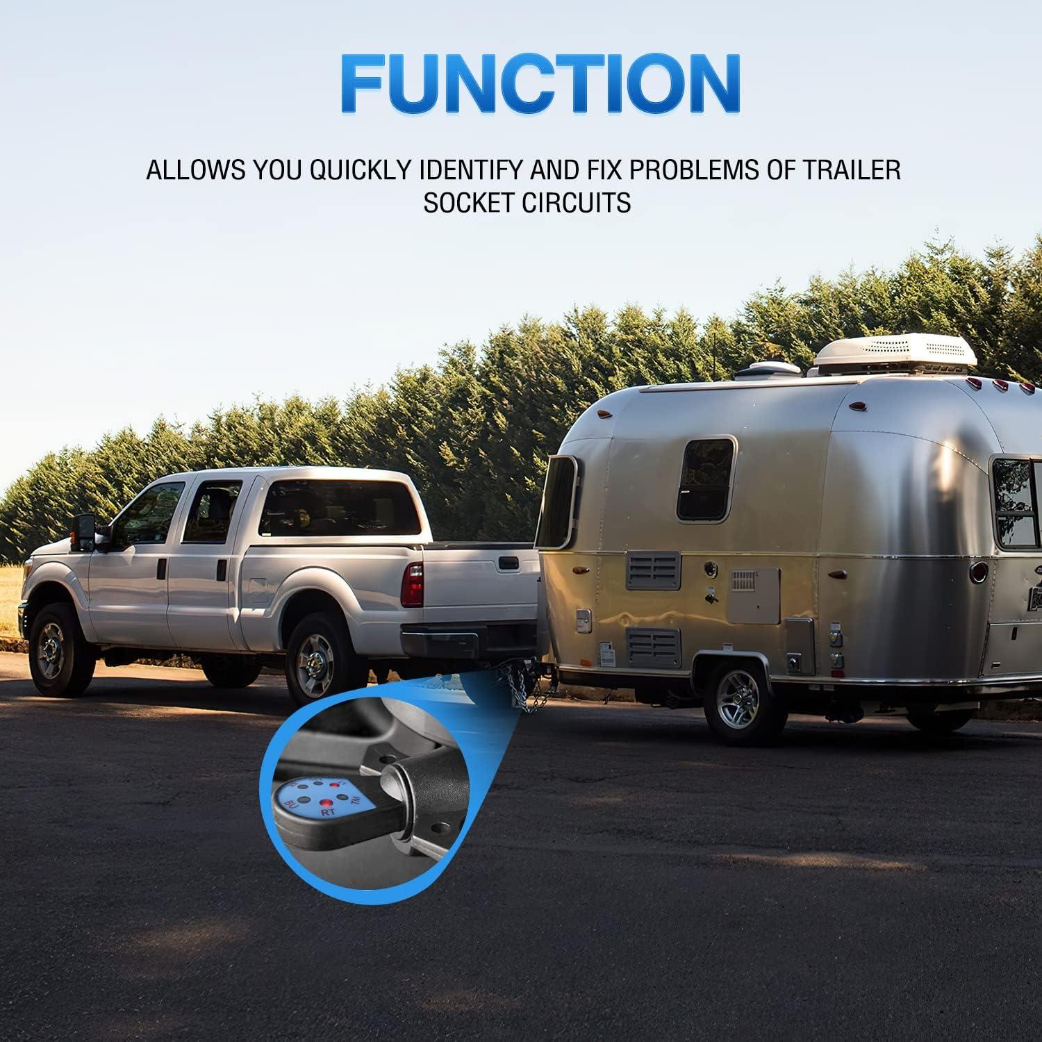 Probador de Conector de Remolque Nilight 7 Vías LED