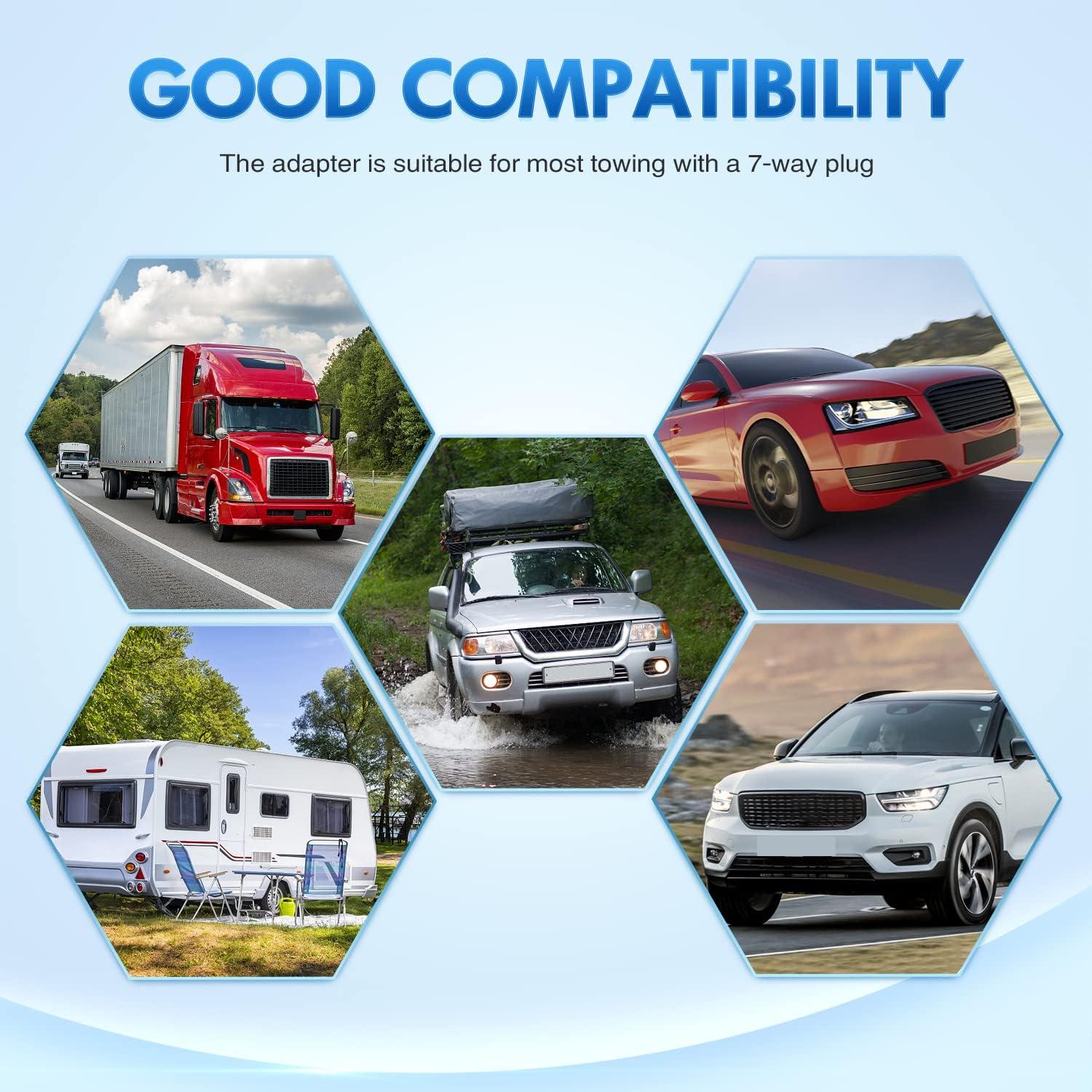 Probador de Conector de Remolque Nilight 7 Vías LED