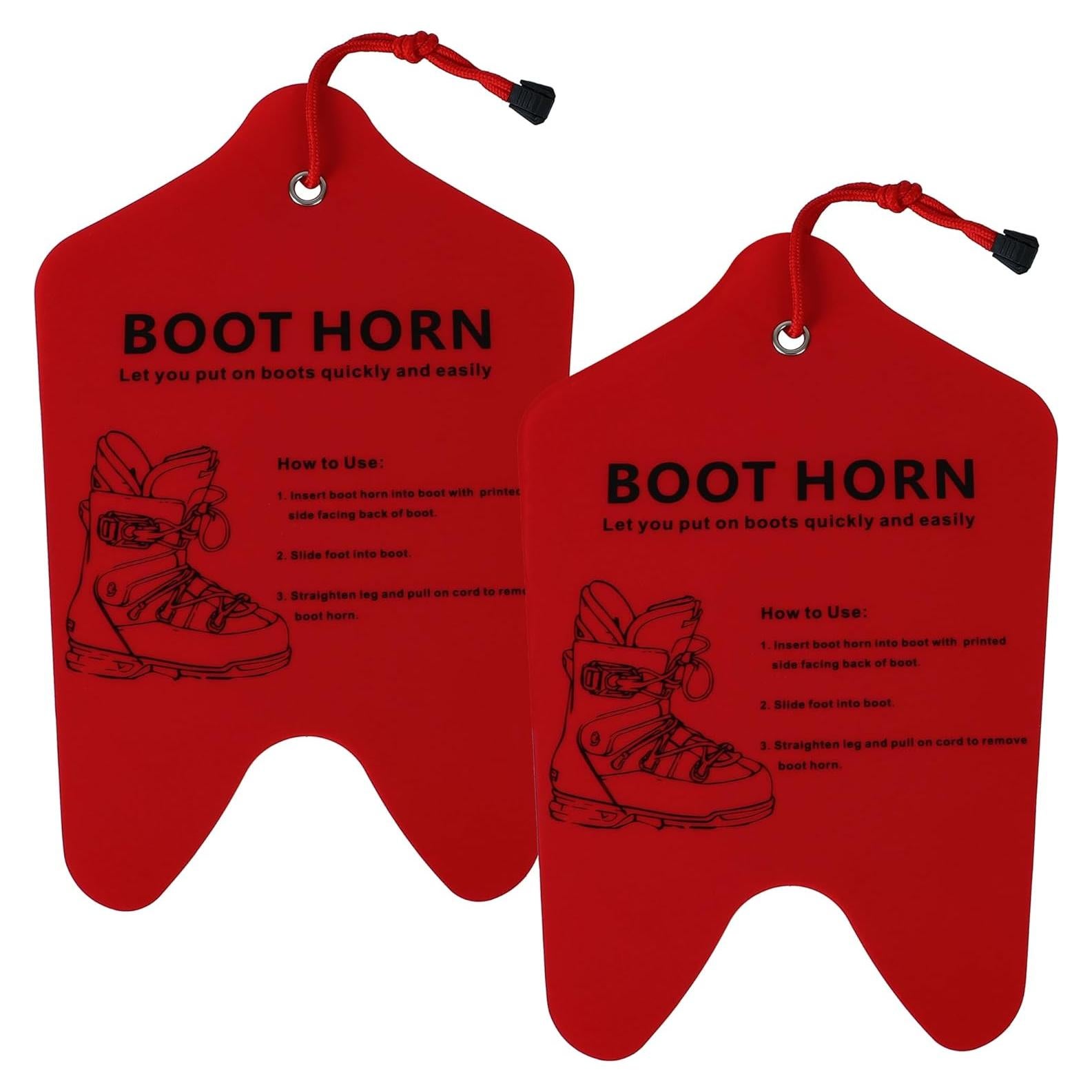 Cuerno para Botas de Esquí Wazitin 33 cm Cortable Rojo 2 Pcs