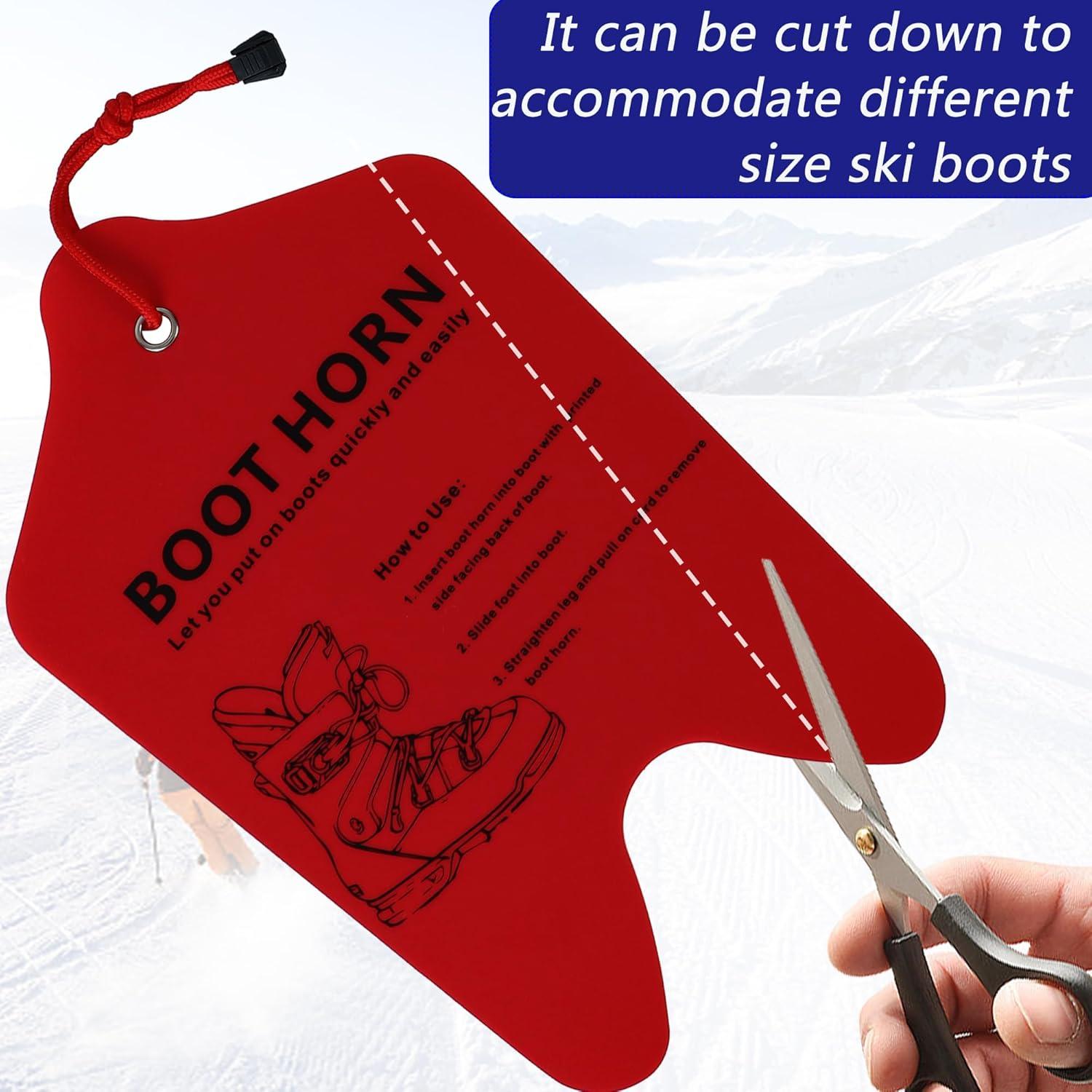 Cuerno para Botas de Esquí Wazitin 33 cm Cortable Rojo 2 Pcs