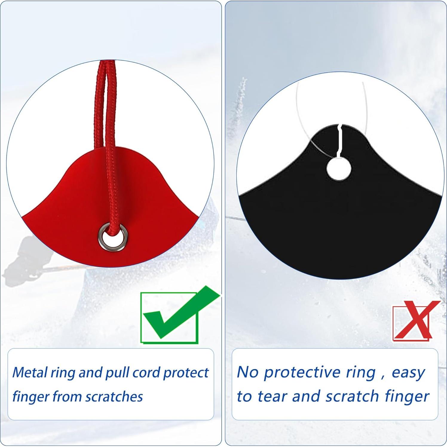 Cuerno para Botas de Esquí Wazitin 33 cm Cortable Rojo 2 Pcs