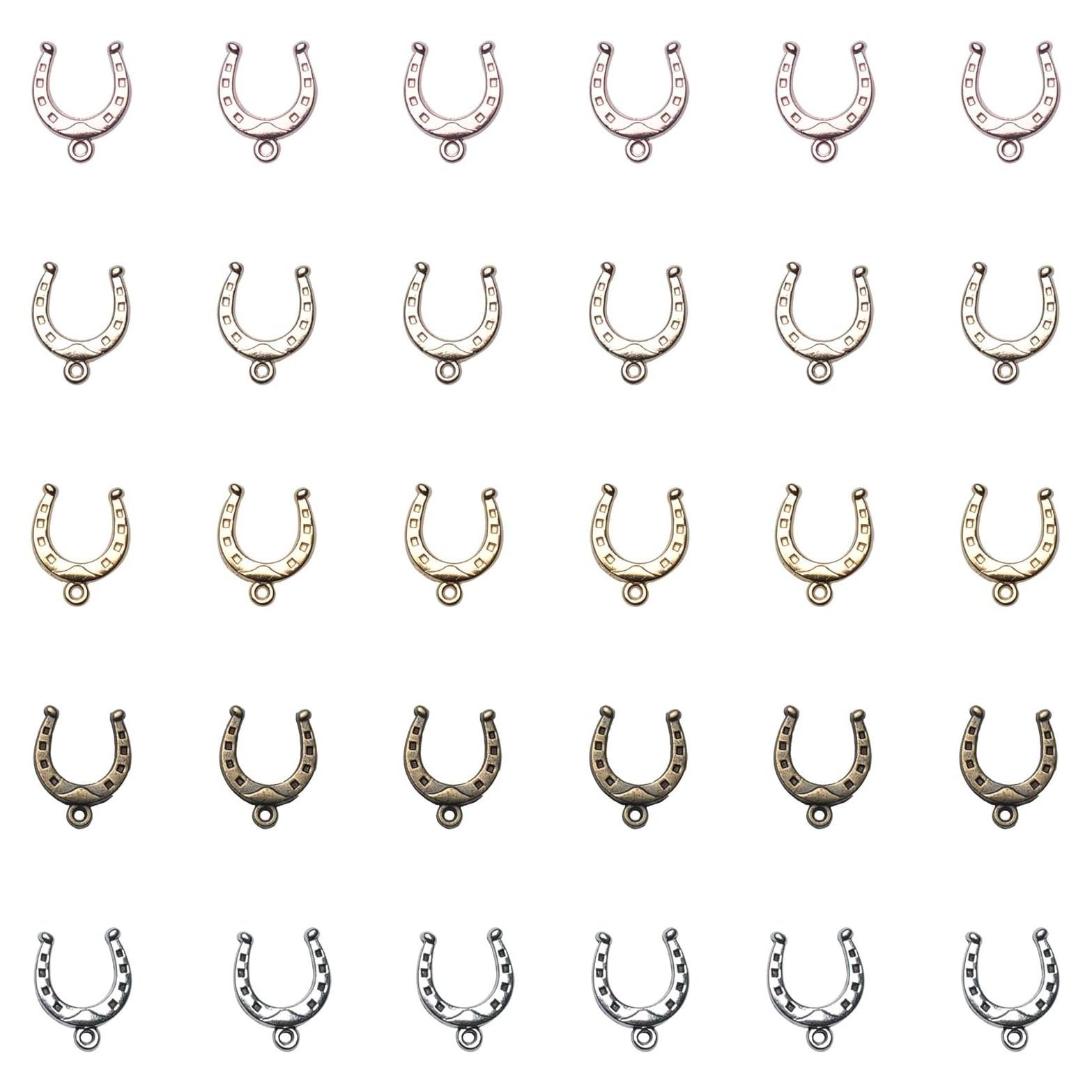 50 Charms de Herradura Metálicos Ruwado para Joyería DIY