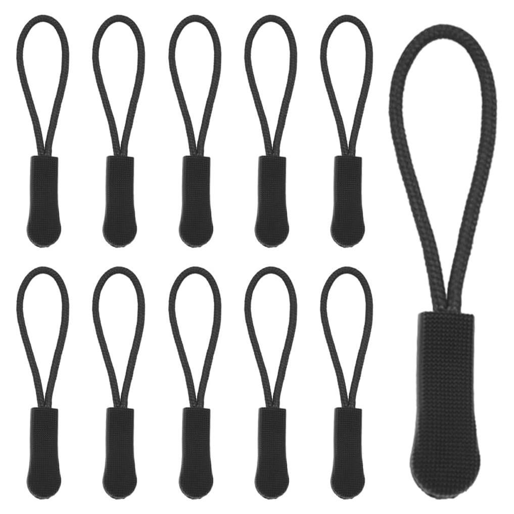 Tiradores de Cremallera Hocansen 50 Pcs 66mm Negro Antideslizante