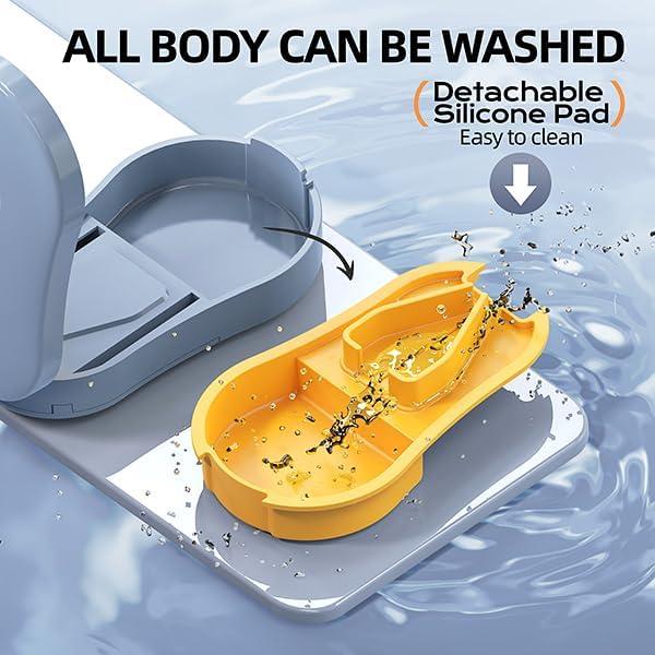 Cortador de Pastillas ZHIYES Azul 2 en 1 con Almacenamiento