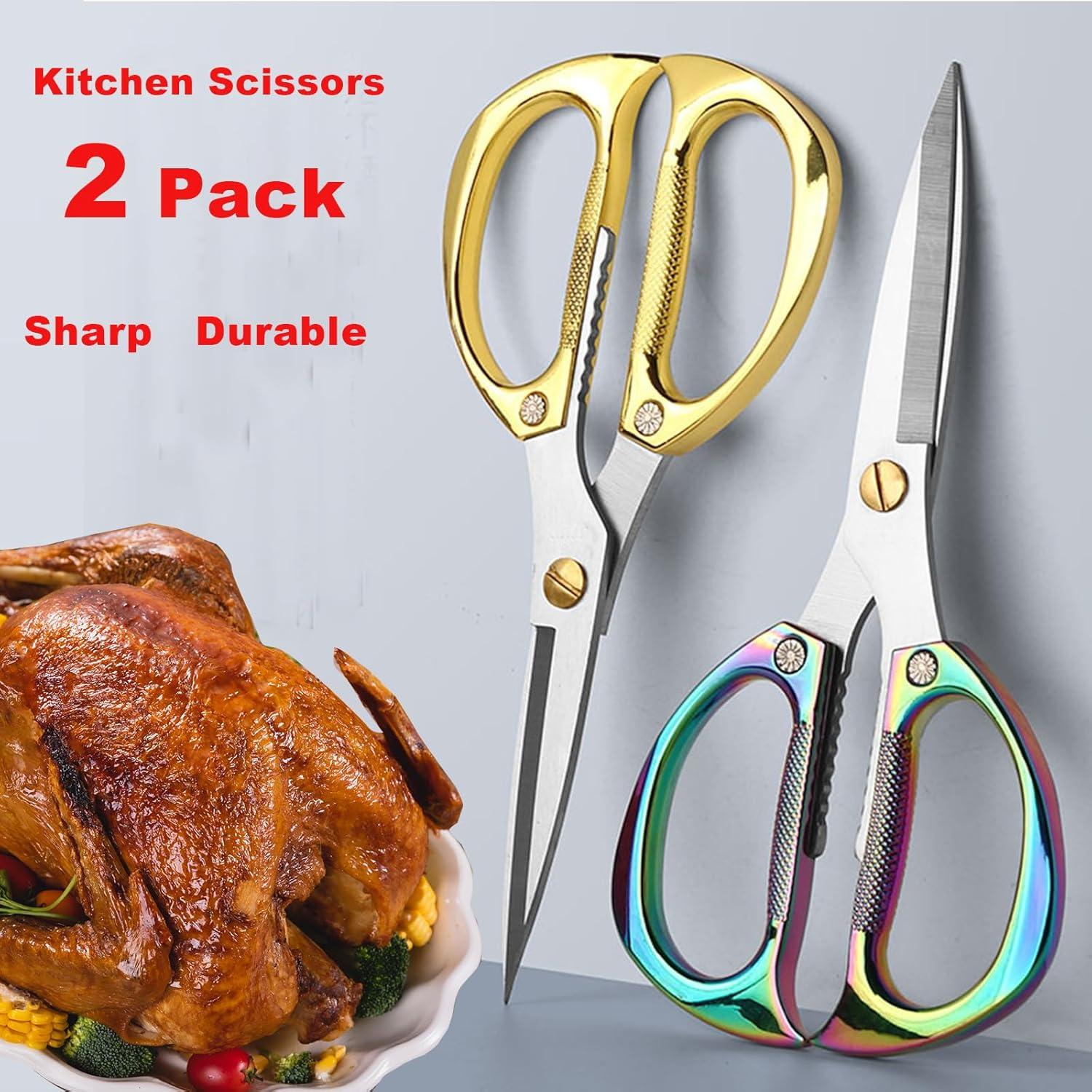 Tijeras de Cocina de Acero Inoxidable ANDONG - Paquete de 2