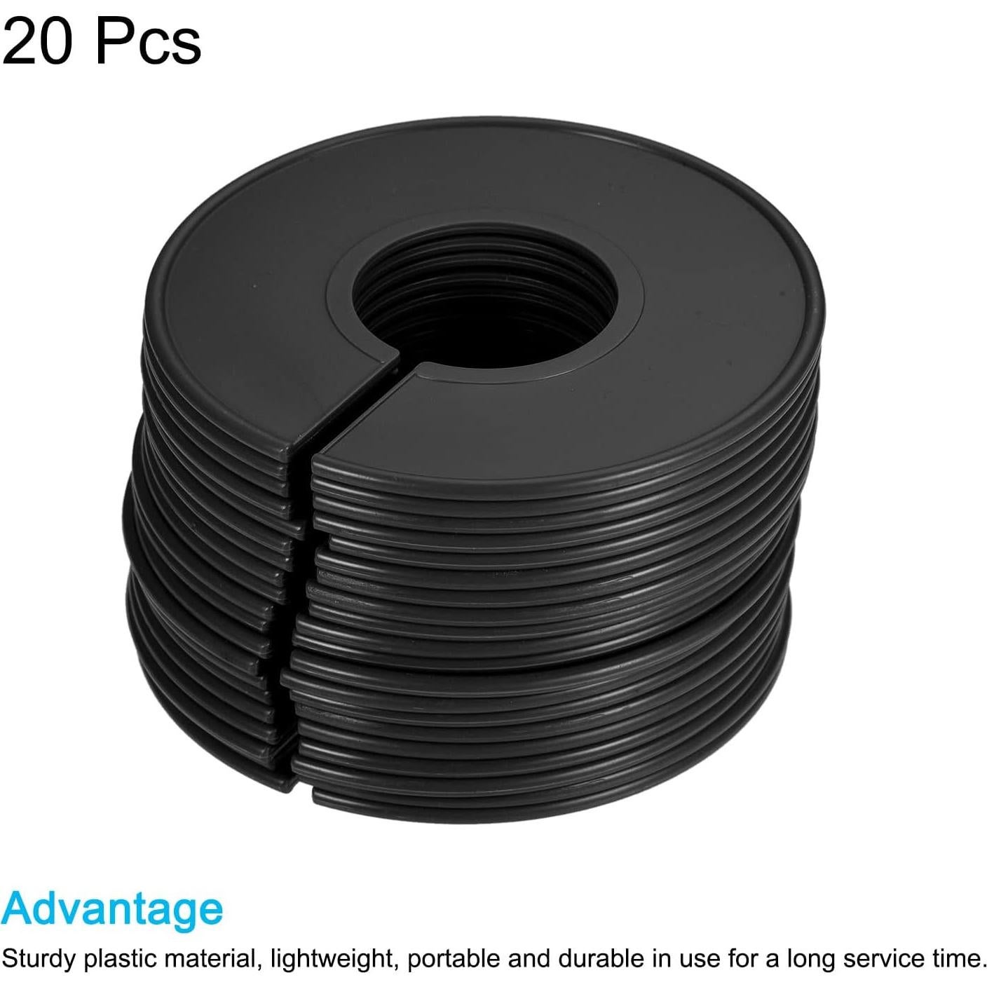 Separadores de Ropa PATIKIL 20 Pack Negro 90mm para Closet