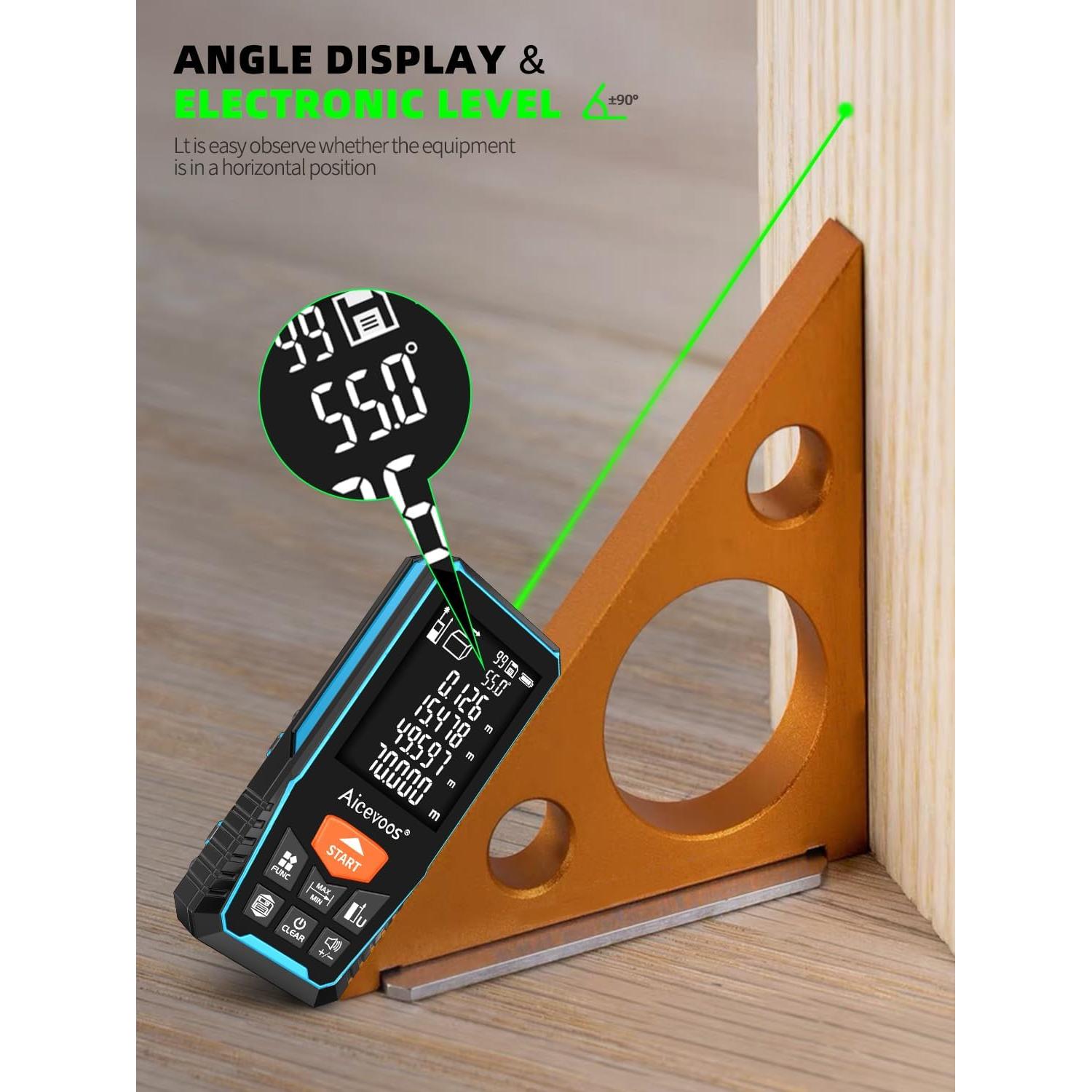 Medidor Láser Aicevoos S7G-120 69.8m Pantalla Retroiluminada