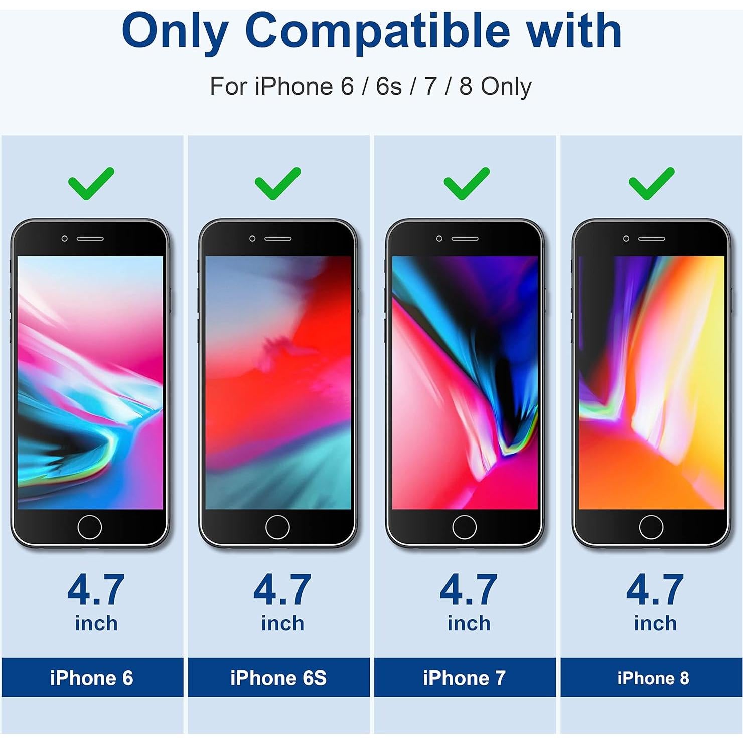 Protector de Pantalla Vidrio Templado ImpactStrong iPhone 8/7/6s/6 4.7"