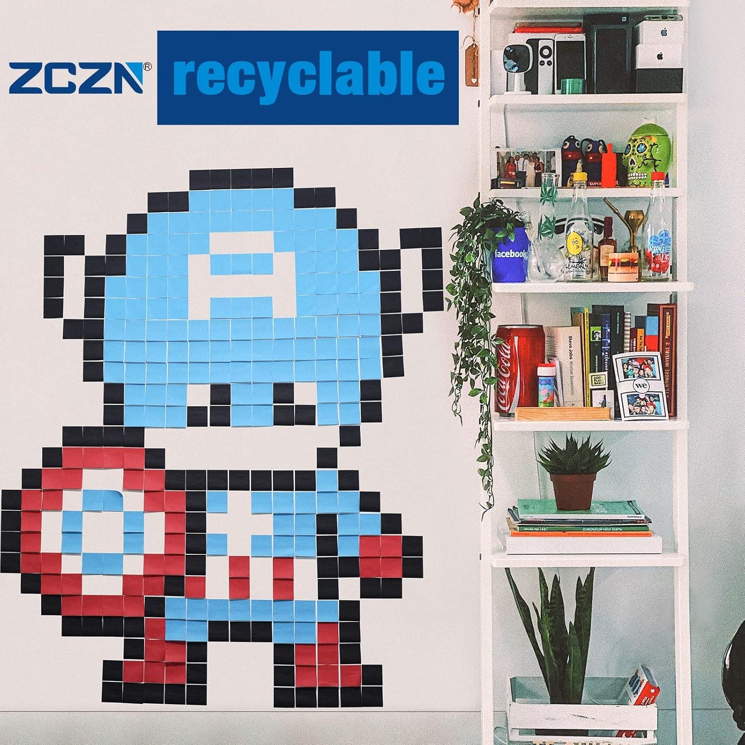 Notas Adhesivas Pop-up ZCZN 7.6x7.6 cm 4 Colores Acuarelados