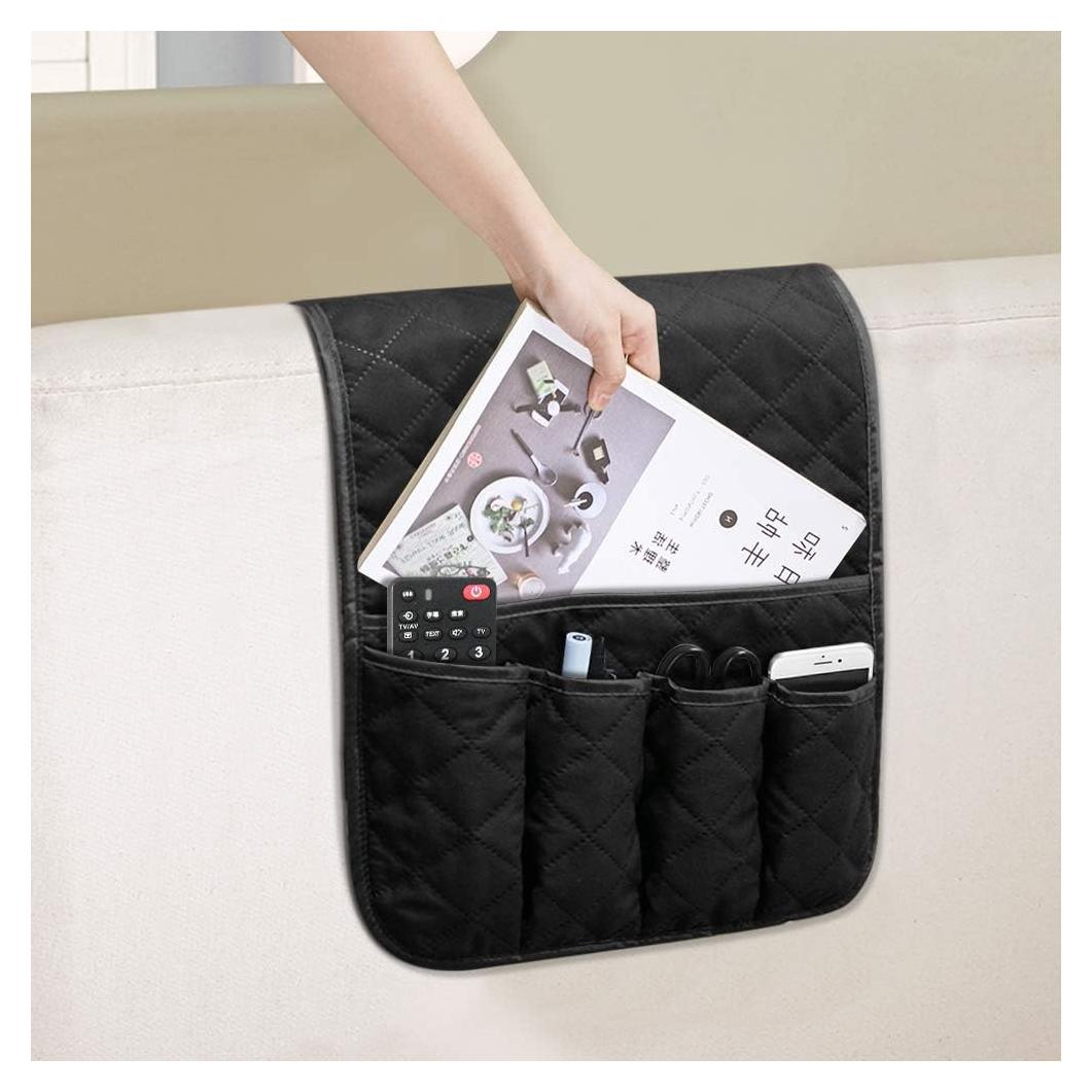 Organizador de Reposabrazos de Sofá AUVCAS Negro Antideslizante