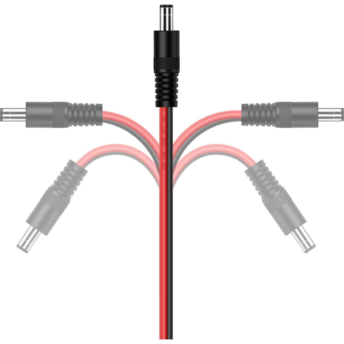 Divisor de Alimentación DC 5.5mm iGreely 1 macho - 2 hembras 45cm