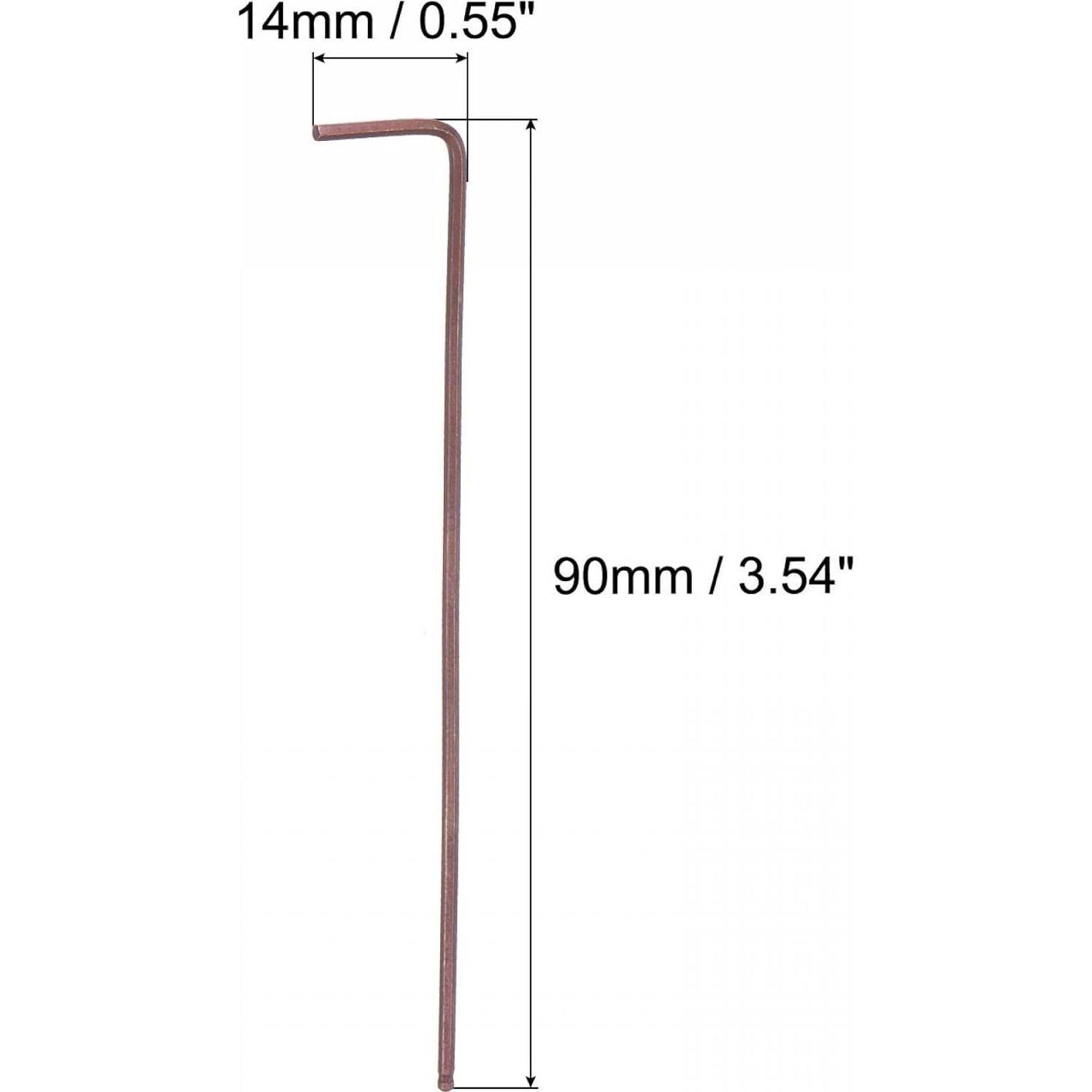 Llave Hexagonal con Punta de Bola uxcell 1.5mm Acero S2 90mm