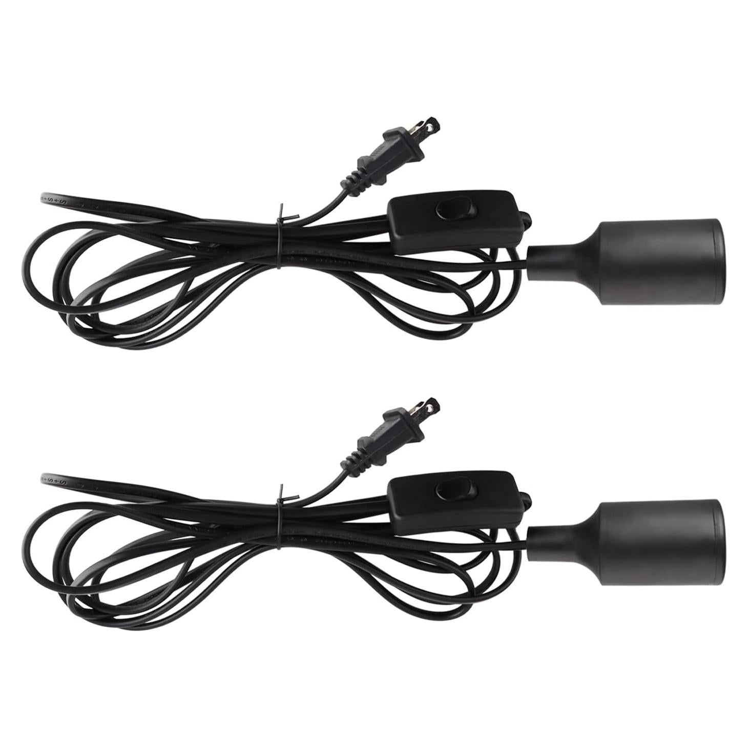 Kit de Luz Colgante Industrial E26 E27 2 Paquete 3 Metros Negro