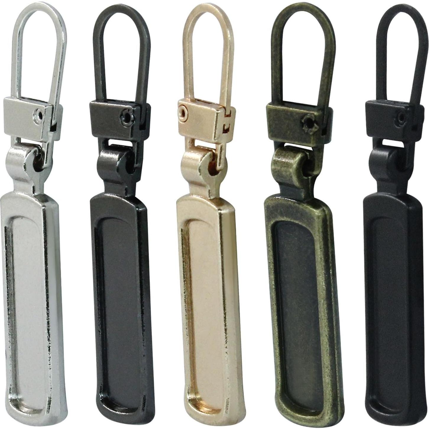 Tiradores de Cremallera Auvotuis 10Pcs Reemplazo Metal 5 Colores