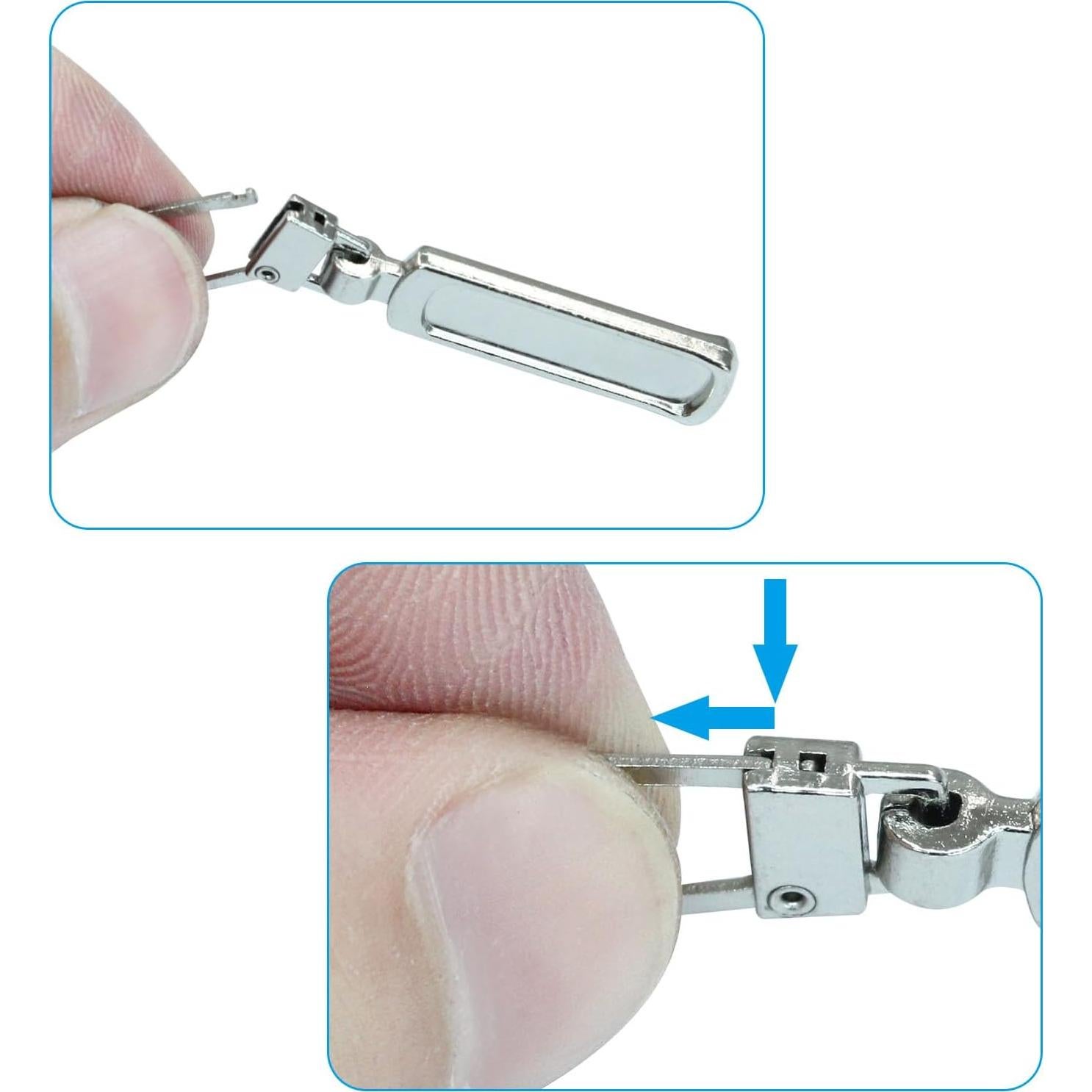 Tiradores de Cremallera Auvotuis 10Pcs Reemplazo Metal 5 Colores