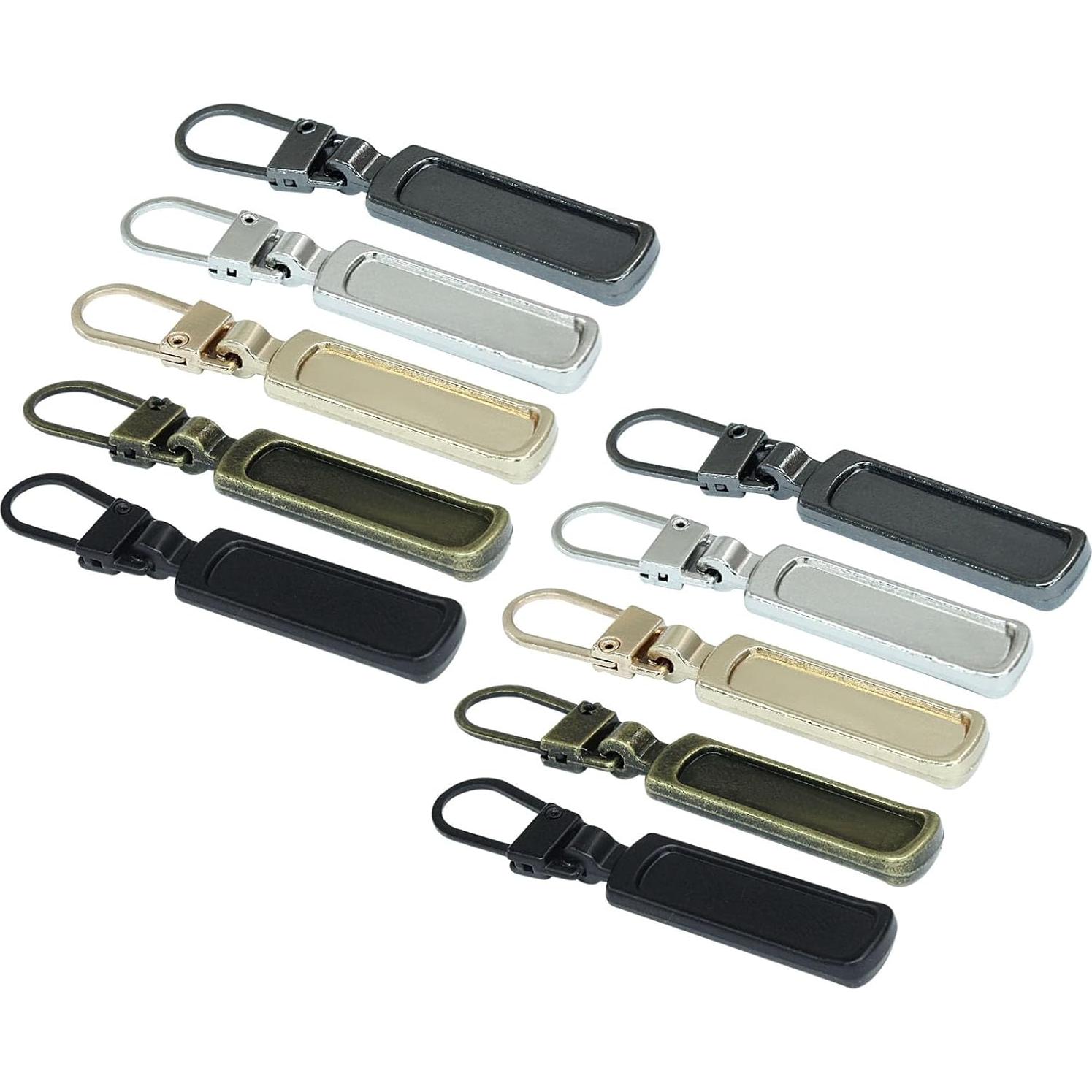 Tiradores de Cremallera Auvotuis 10Pcs Reemplazo Metal 5 Colores