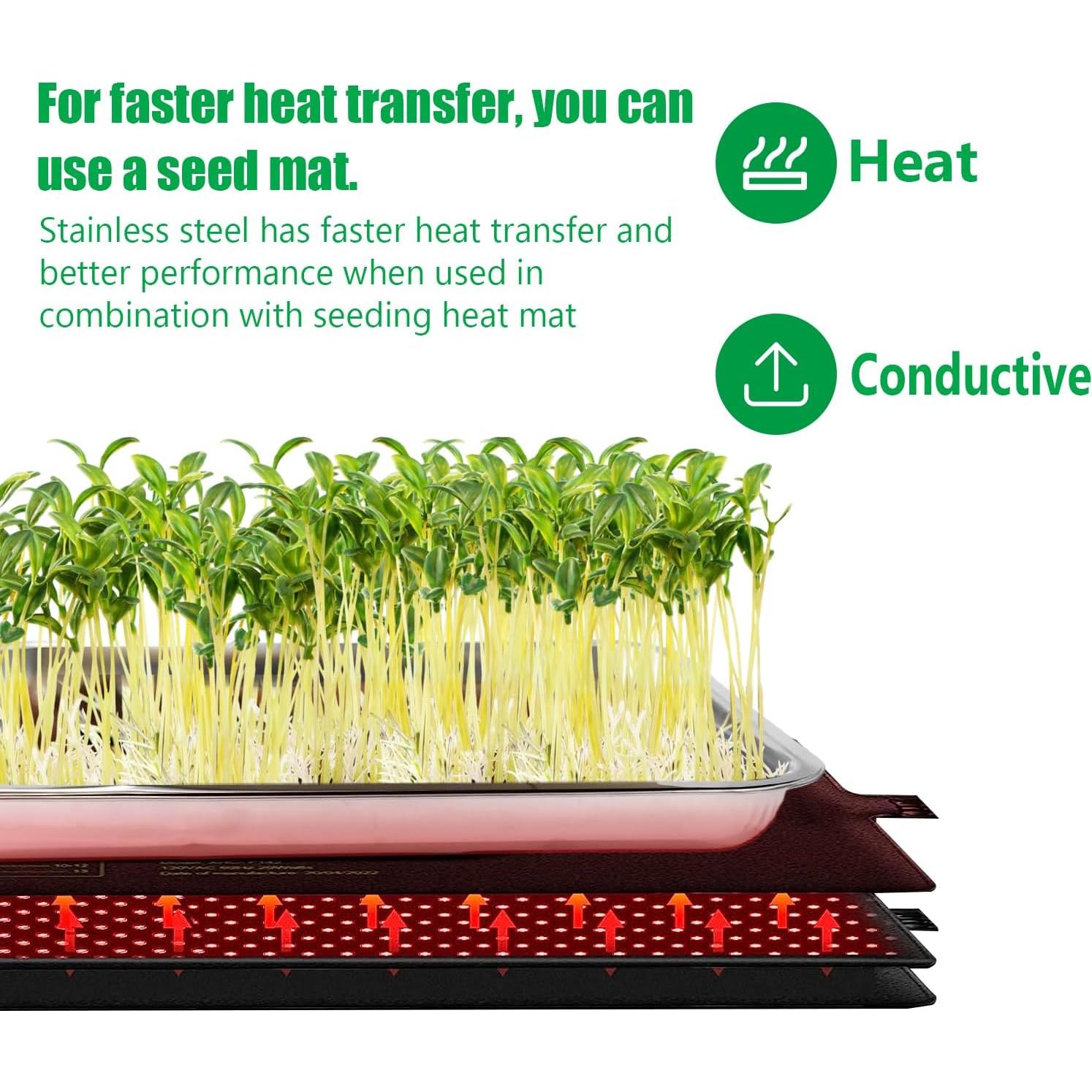 Paquete de 5 bandejas grandes de acero inoxidable RooTrimmer