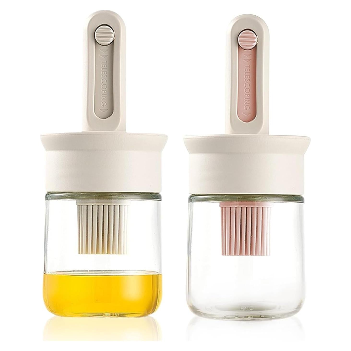 Dispensador de Aceite con Brocha Sekonow 150ml Vidrio Telescópica