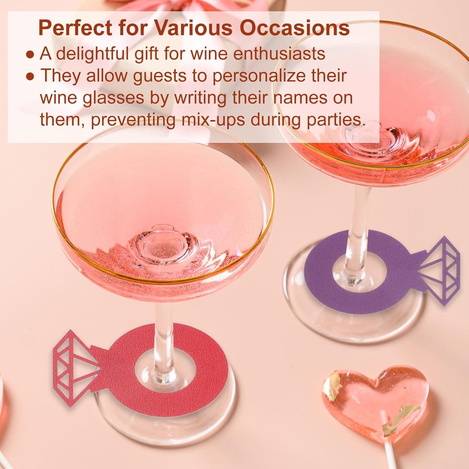 Marcadores de Copas de Vino PATIKIL 25 Pcs Beige Papel Grueso