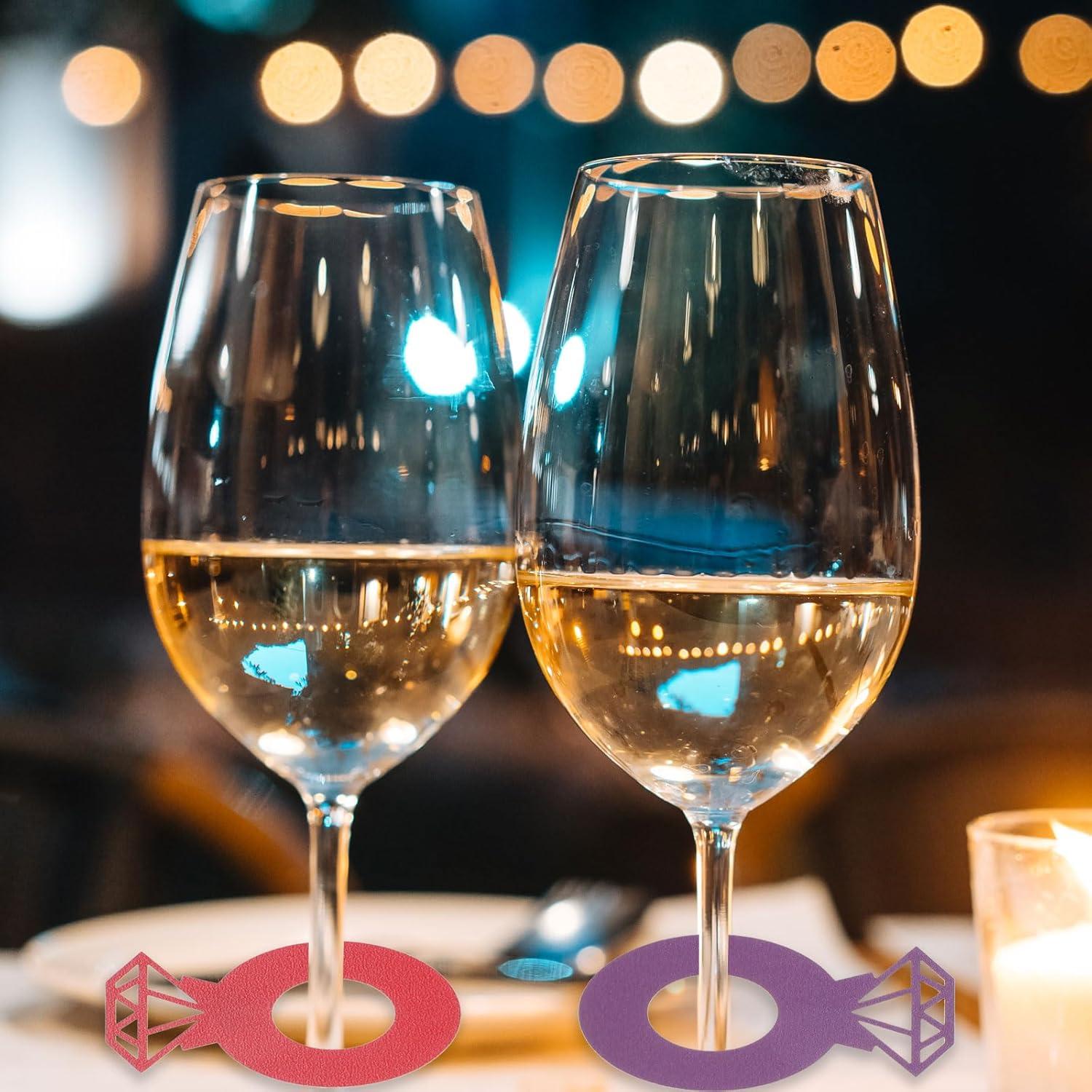 Marcadores de Copas de Vino PATIKIL 25 Pcs Beige Papel Grueso