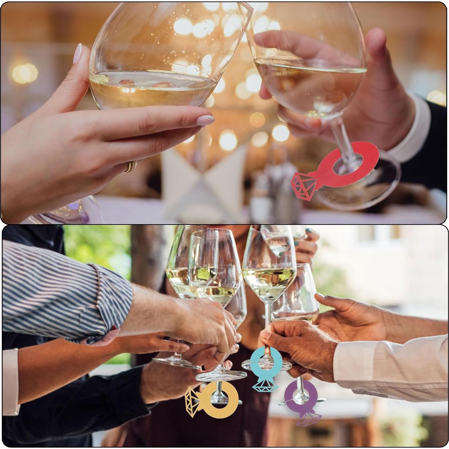 Marcadores de Copas de Vino PATIKIL 25 Pcs Beige Papel Grueso
