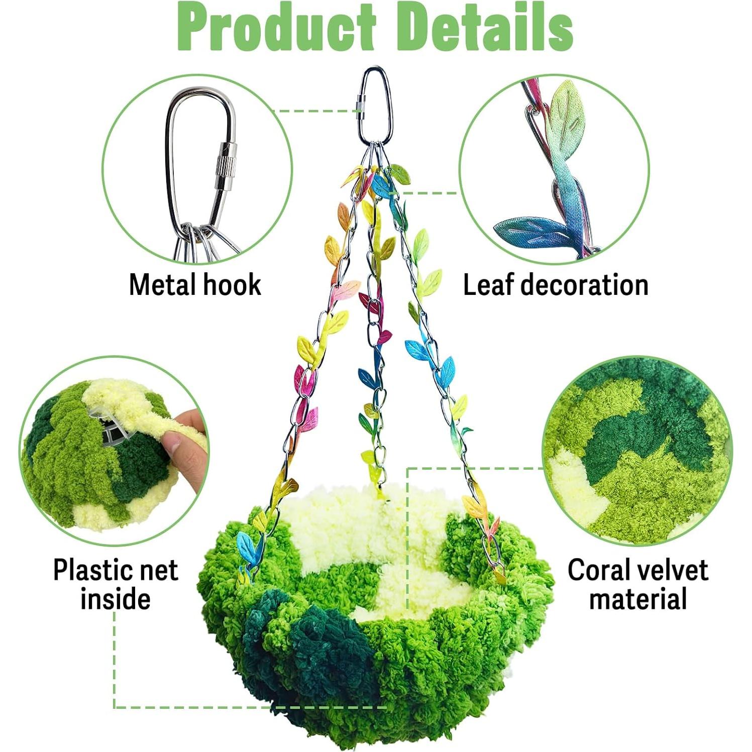 Cama Colgante para Aves Kathson 16 cm Gris - Hamaca Nido