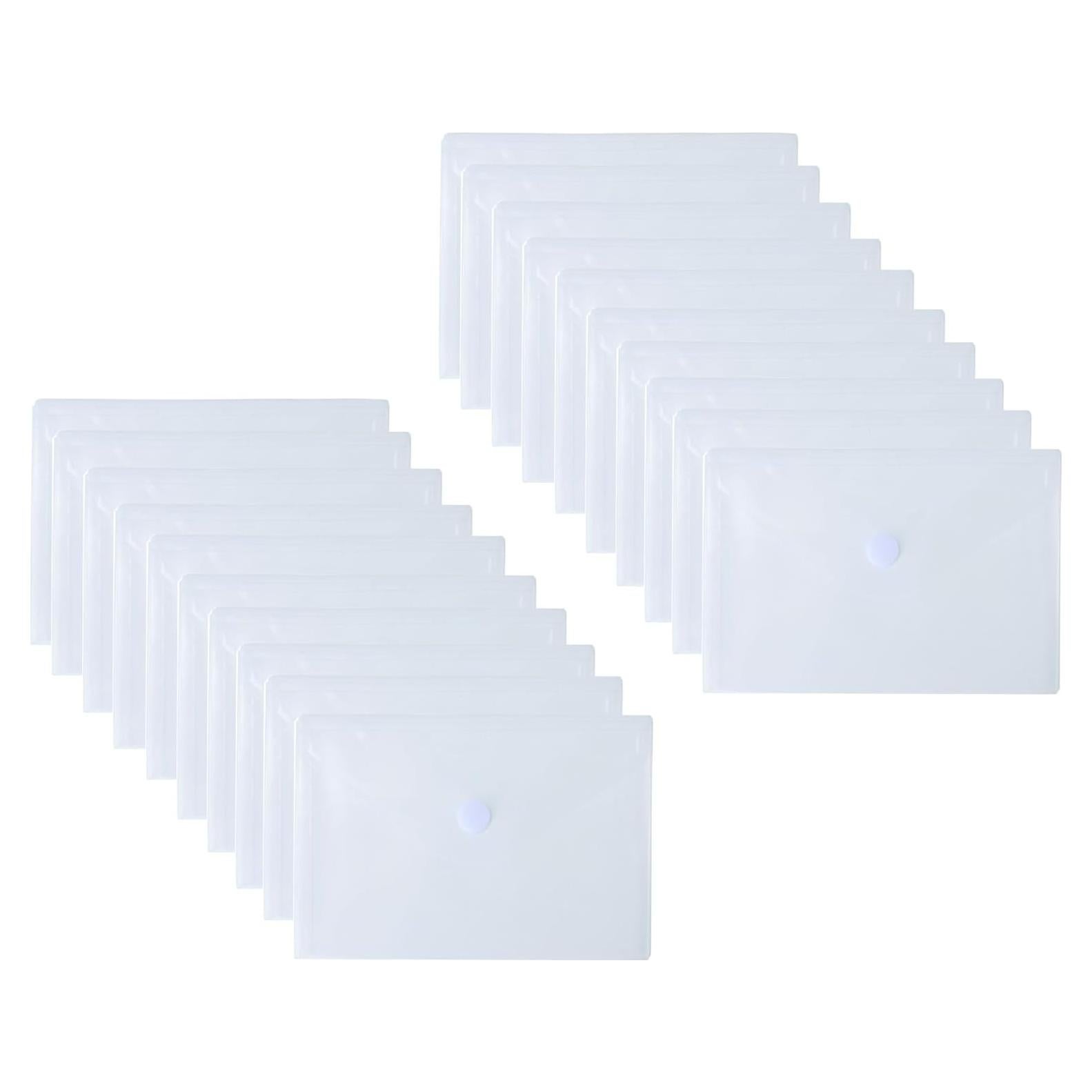 Sobres Transparentes YESSART 14.9x22.4cm 20 Paquetes Cierre Gancho