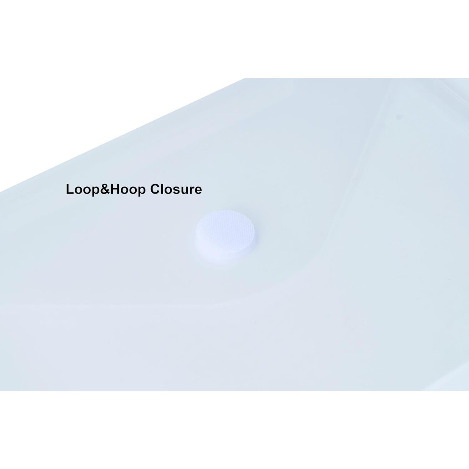 Sobres Transparentes YESSART 14.9x22.4cm 20 Paquetes Cierre Gancho