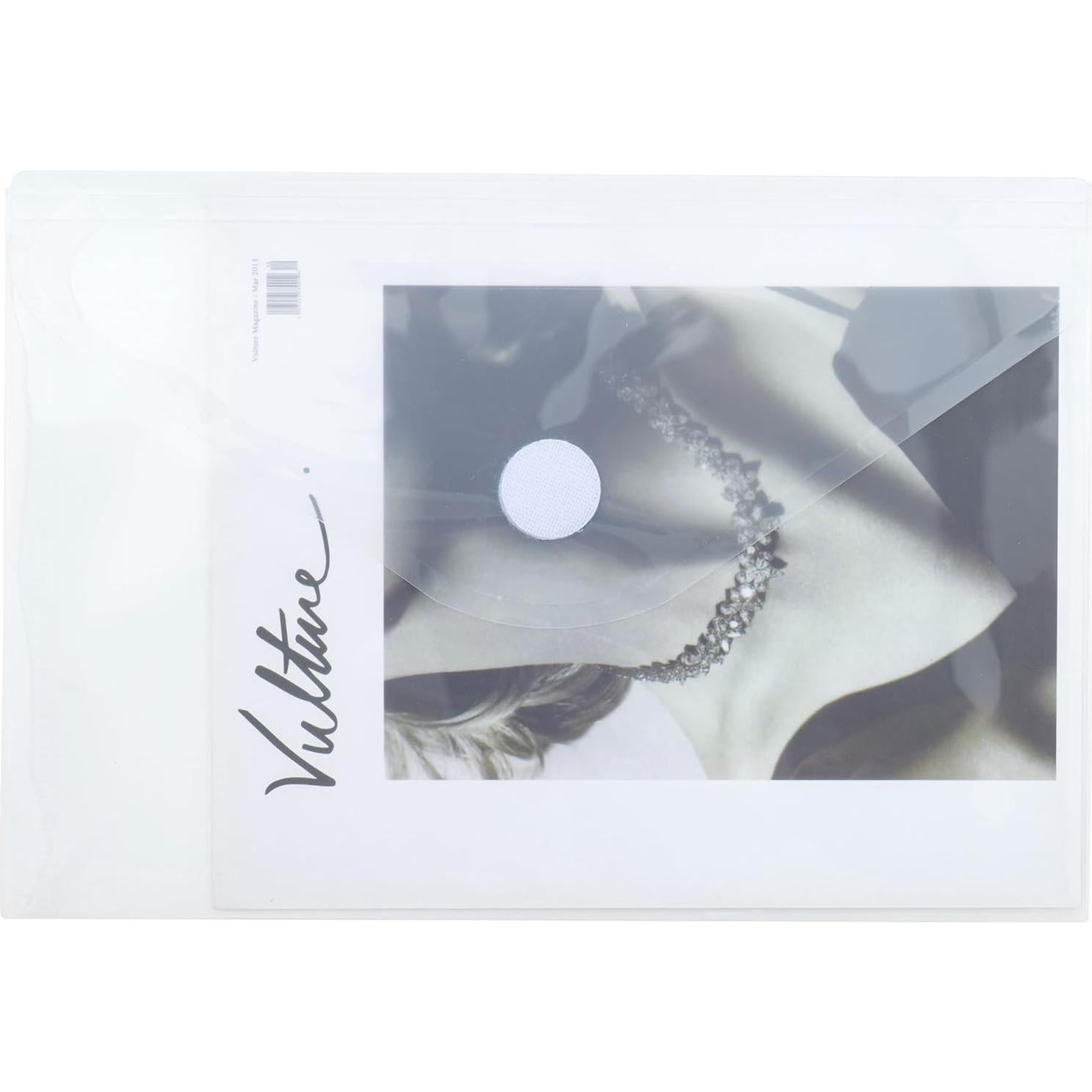 Sobres Transparentes YESSART 14.9x22.4cm 20 Paquetes Cierre Gancho