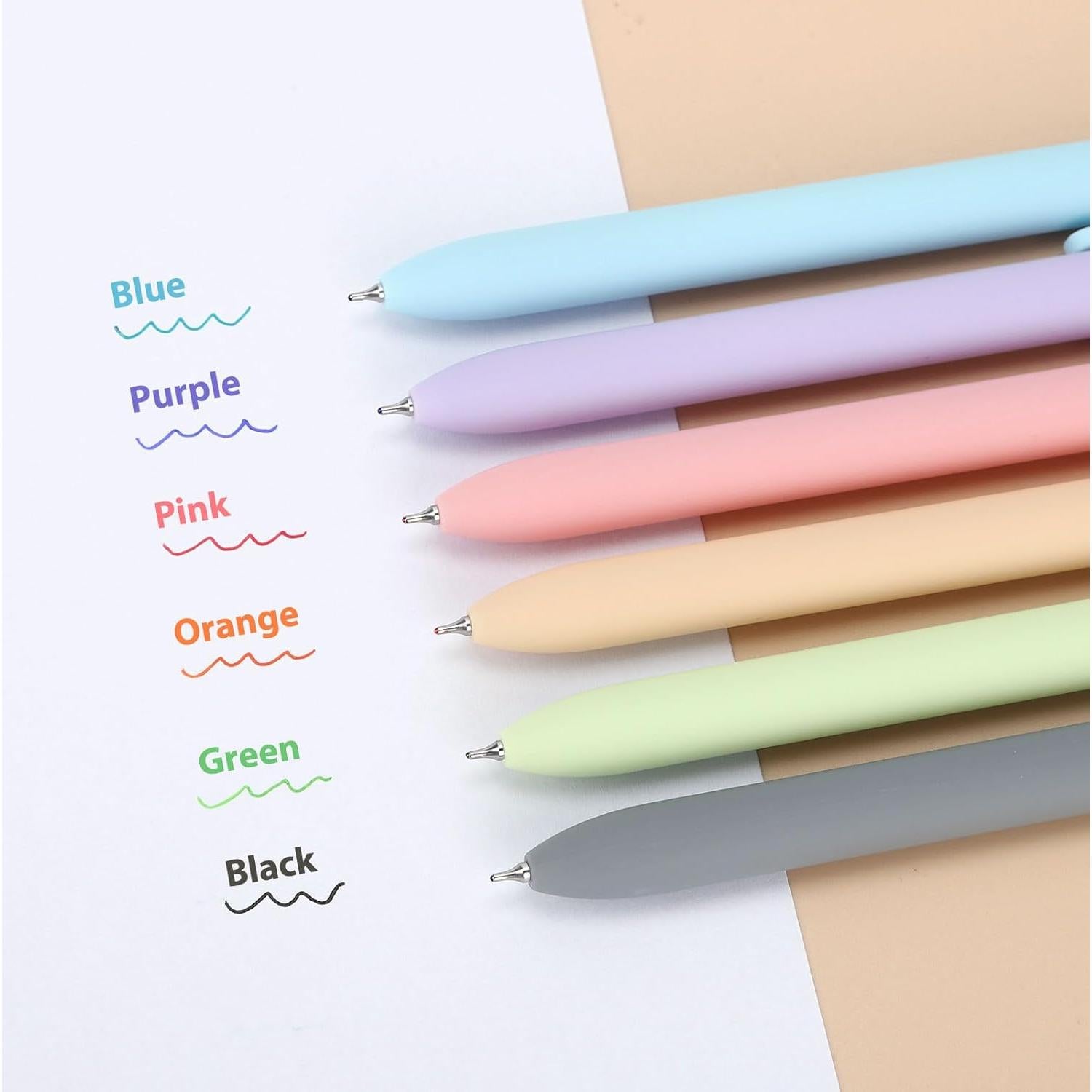 6 Recargas de Tinta de Gel FIOVER 0.7mm Colorida Oficina