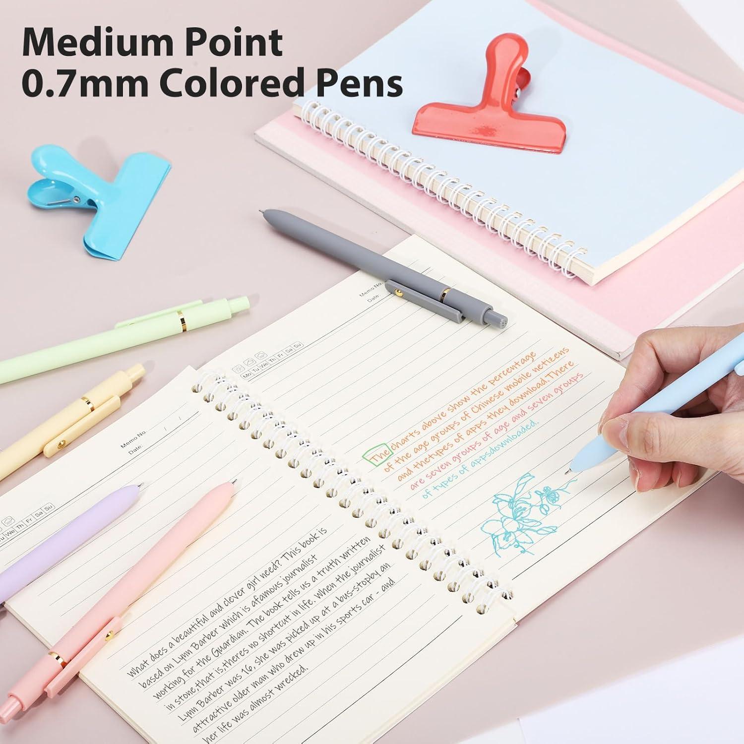 6 Recargas de Tinta de Gel FIOVER 0.7mm Colorida Oficina