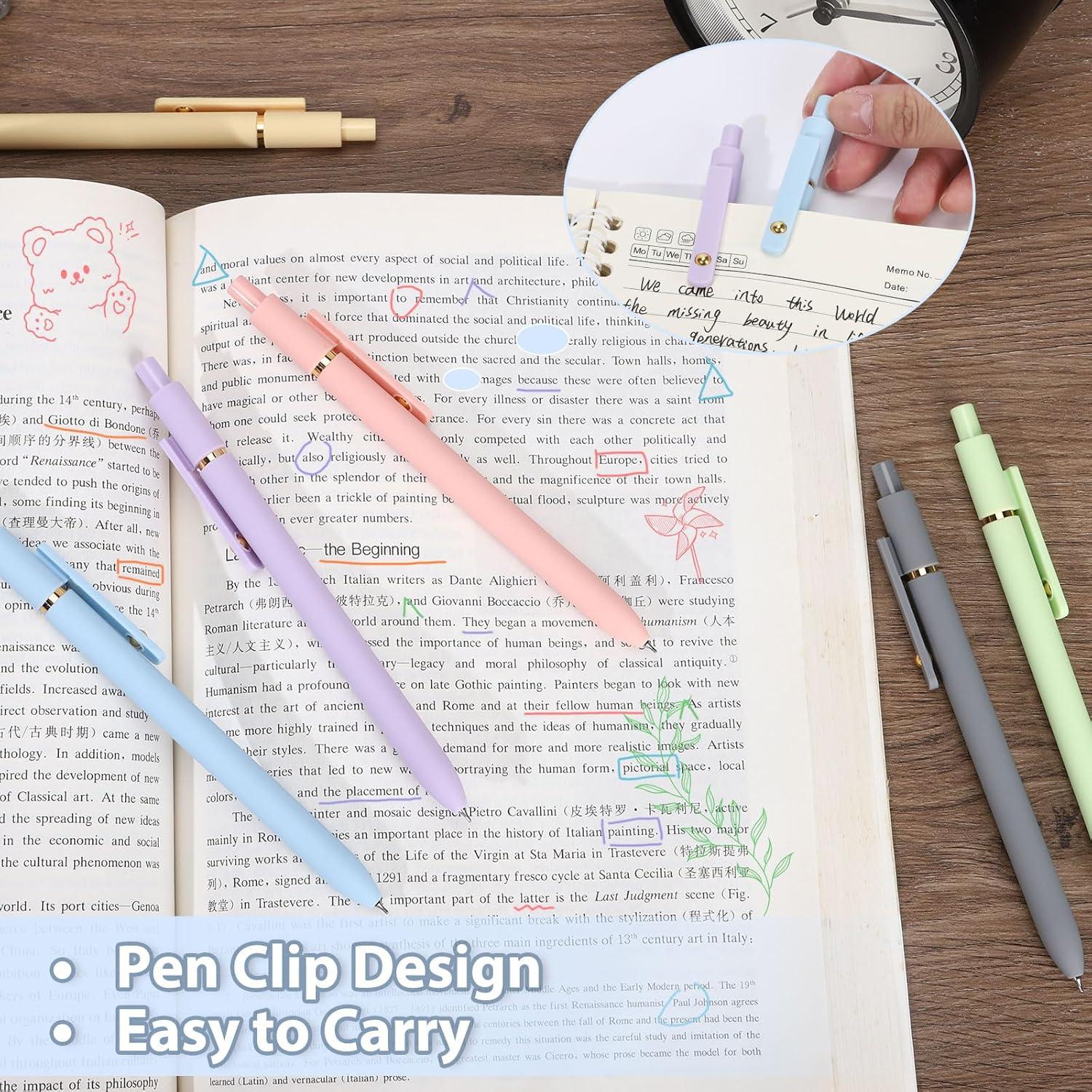 6 Recargas de Tinta de Gel FIOVER 0.7mm Colorida Oficina