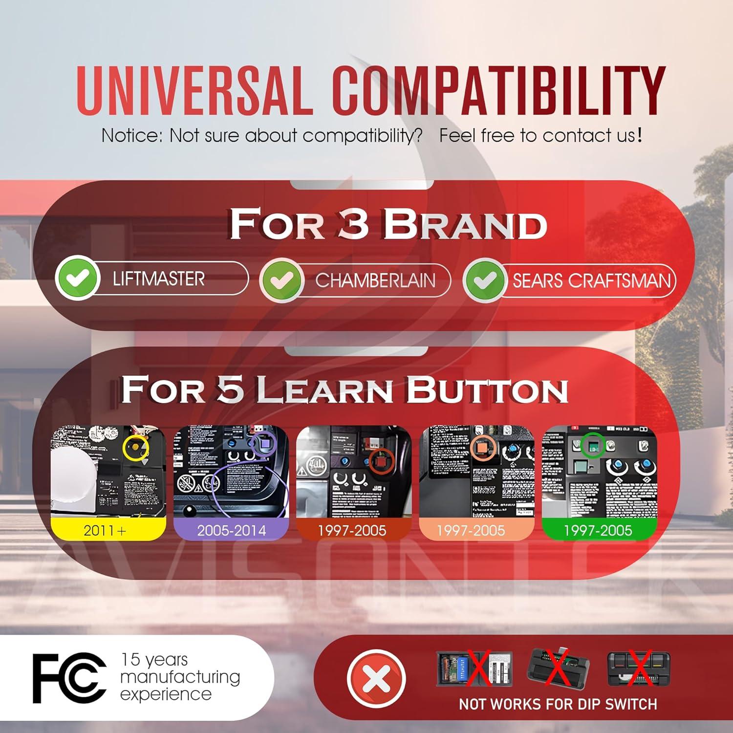 Teclado Universal para Puertas de Garaje Craftsman CMXZDCG440