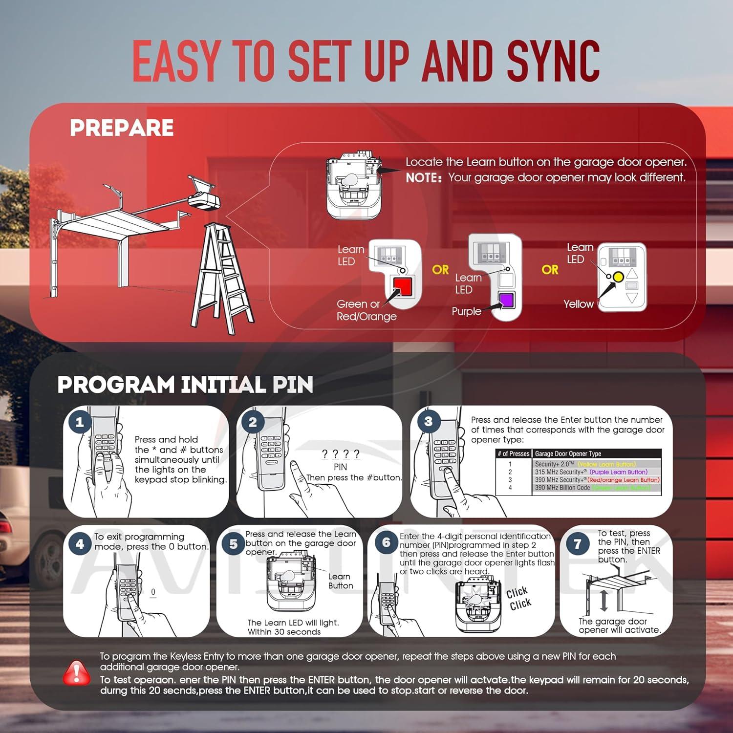Teclado Universal para Puertas de Garaje Craftsman CMXZDCG440