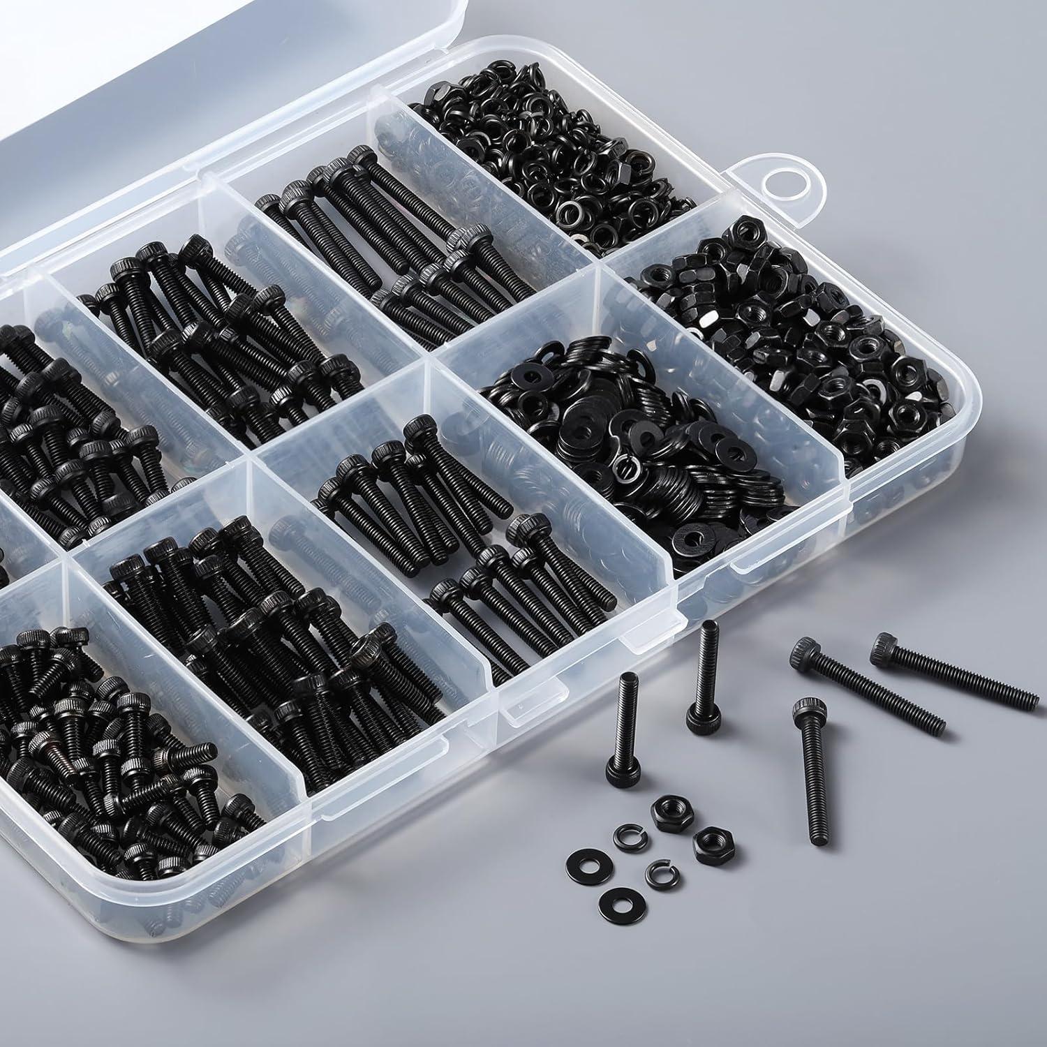 Kit de Tornillos M2 VGBUY 1122 Piezas Acero 12.9 Hexagonal
