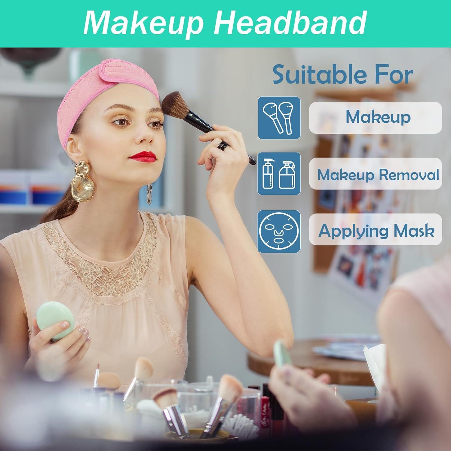 Set de 3 bandas de spa facial Pejnl - Ajustables y antideslizantes