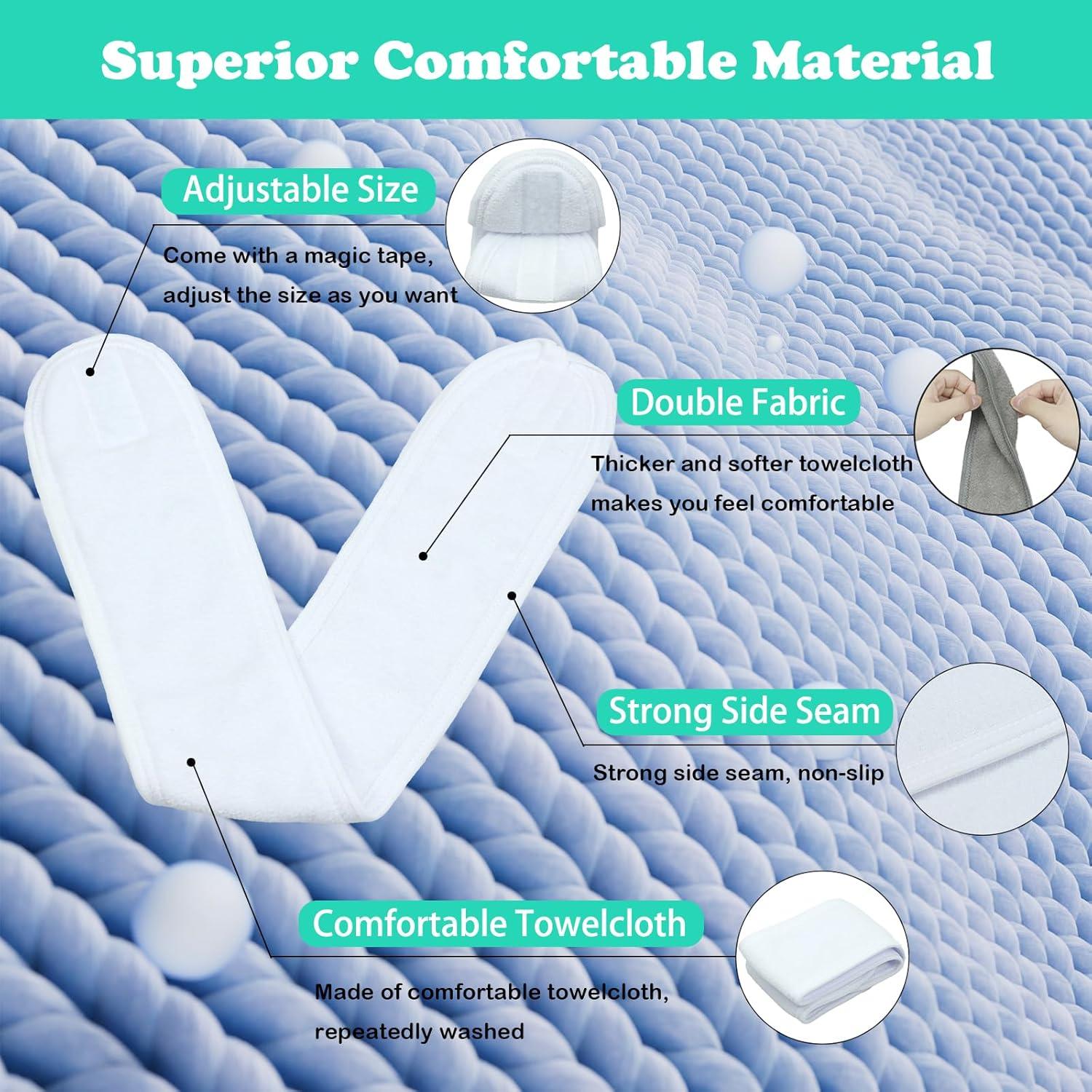 Set de 3 bandas de spa facial Pejnl - Ajustables y antideslizantes